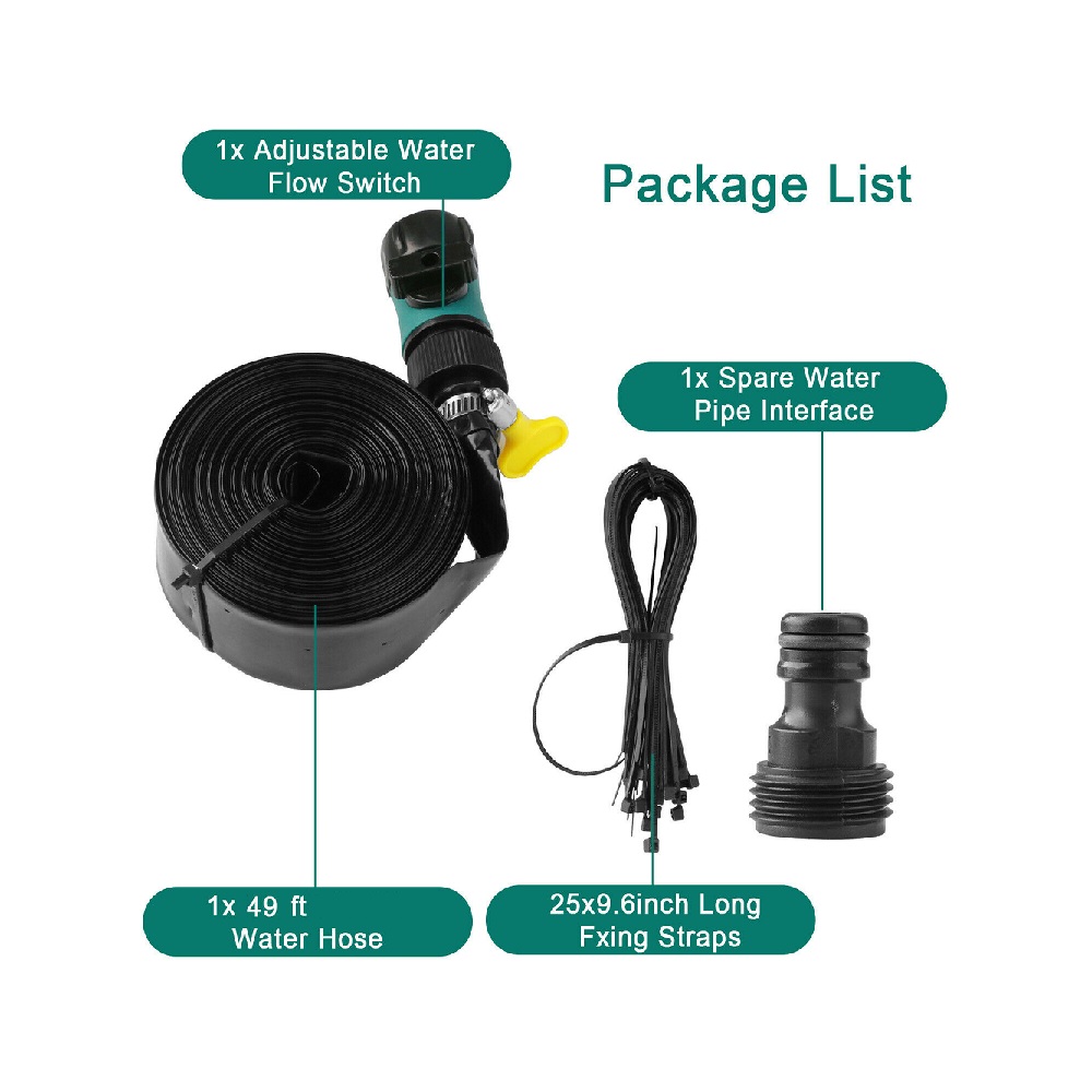 49ft Trampoline Sprinkler Kids Summer Outdoor Water Toy Fun Waterpark Spray