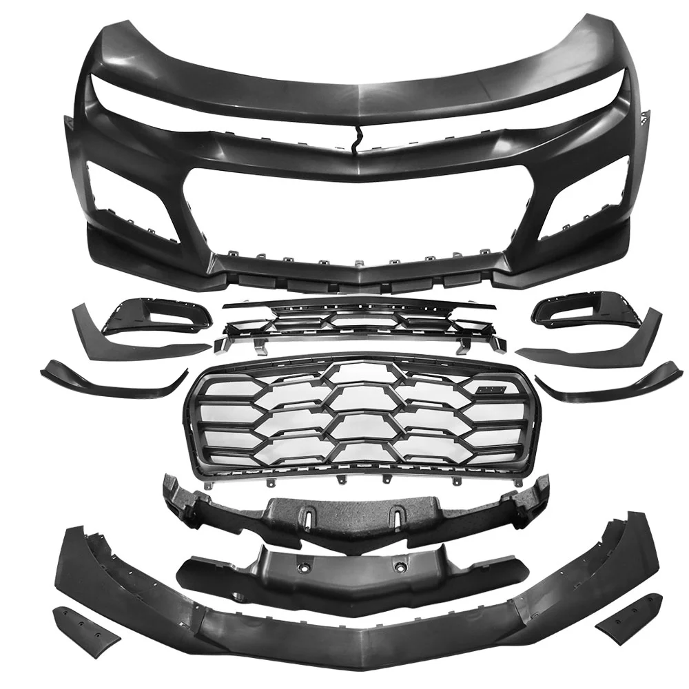 Ikon Motorsports Compatible with 19-23 Chevy Camaro 1LE Style Front Bumper Conversion Guard Unpainted PP