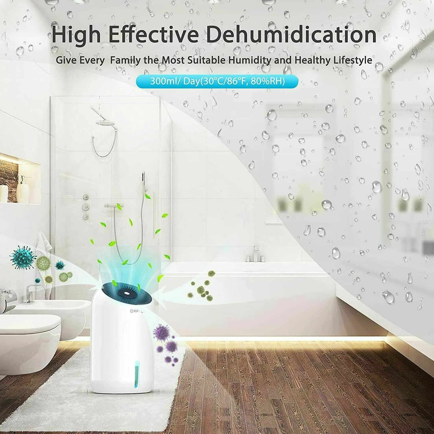 Portable Mini Quiet Dehumidifier For Home Room Living Room Bathroom