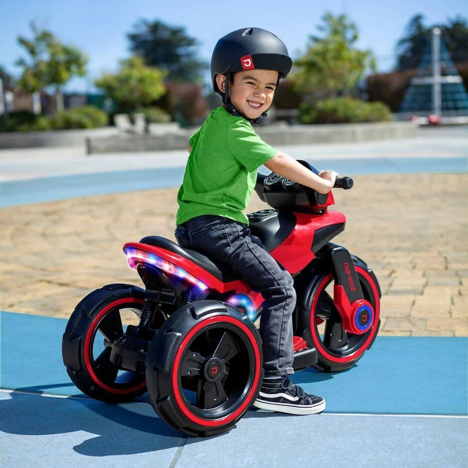 Jetson 6V Trooper Electric Ride-On with Foot Pedal Acceleration, 4 MPH, Black  Red - Brand New