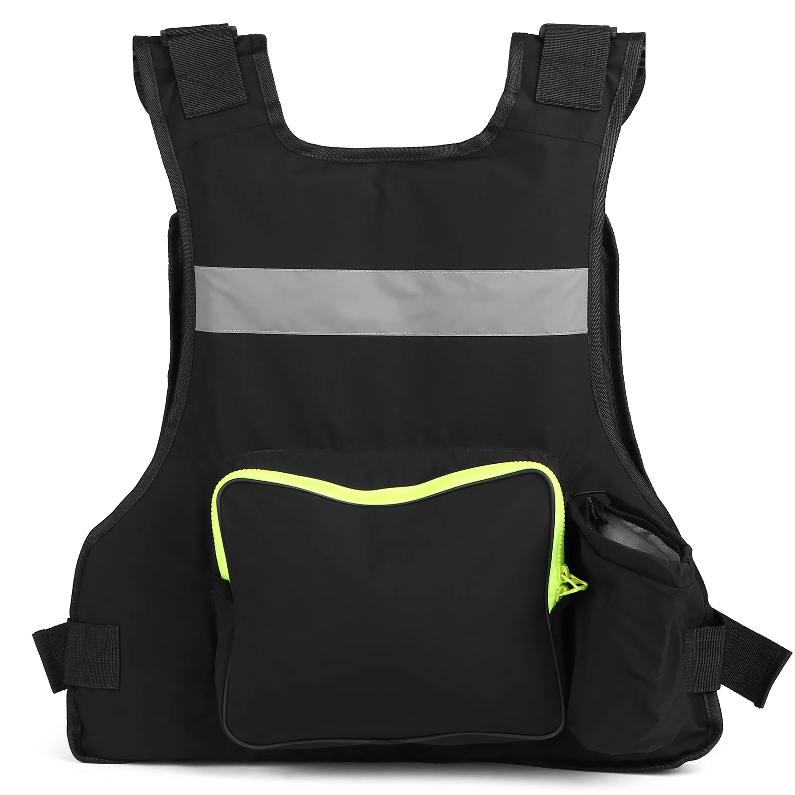 Multi-Pockets Fly Fishing Jacket Vest with Water Bottle Holder for Kayaking Sailing Boating Water Sports