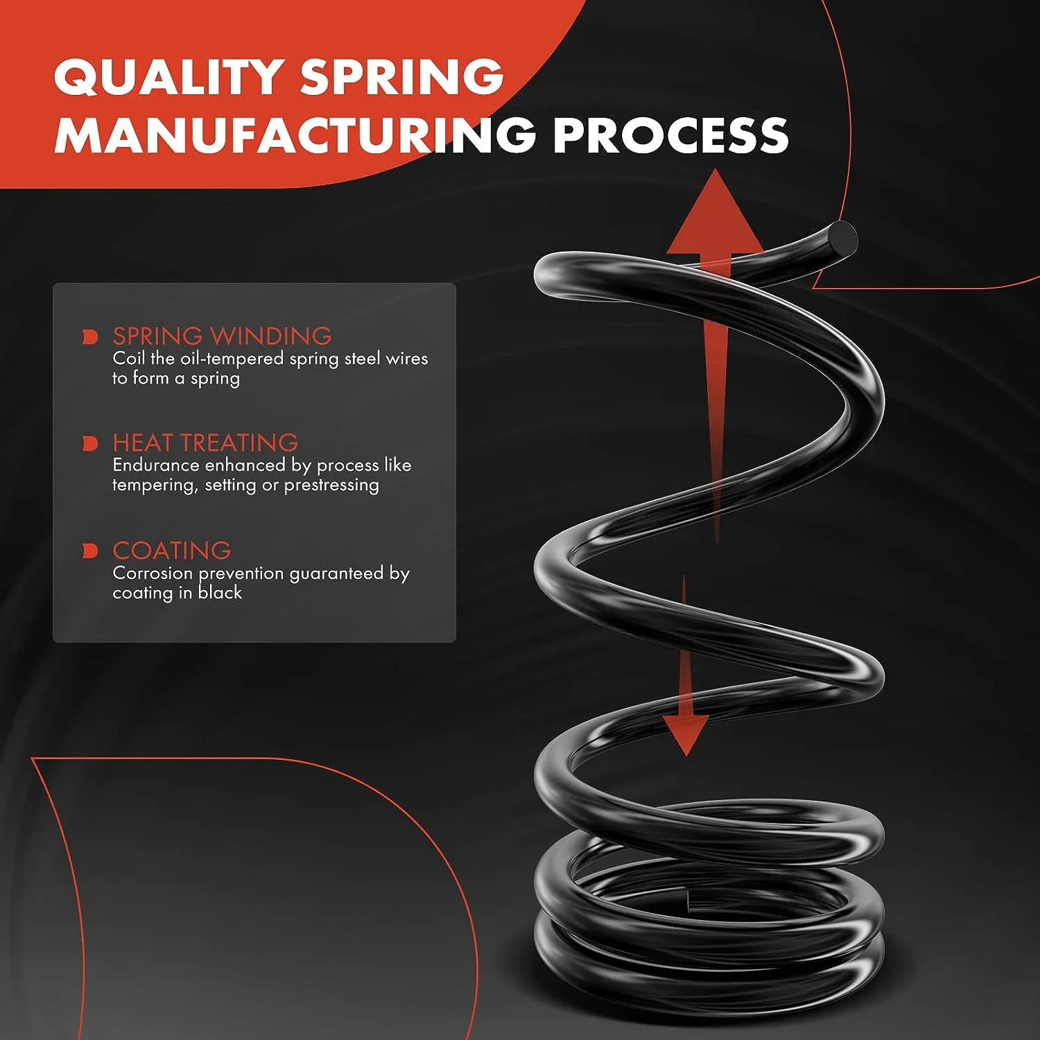 A-Premium 2Pcs Rear Left and Right Suspension Coil Spring Set Compatible with Buick Rendezvous 2002-2007 & Pontiac Aztek 2001-2005, Replace# 10412897, 10412898