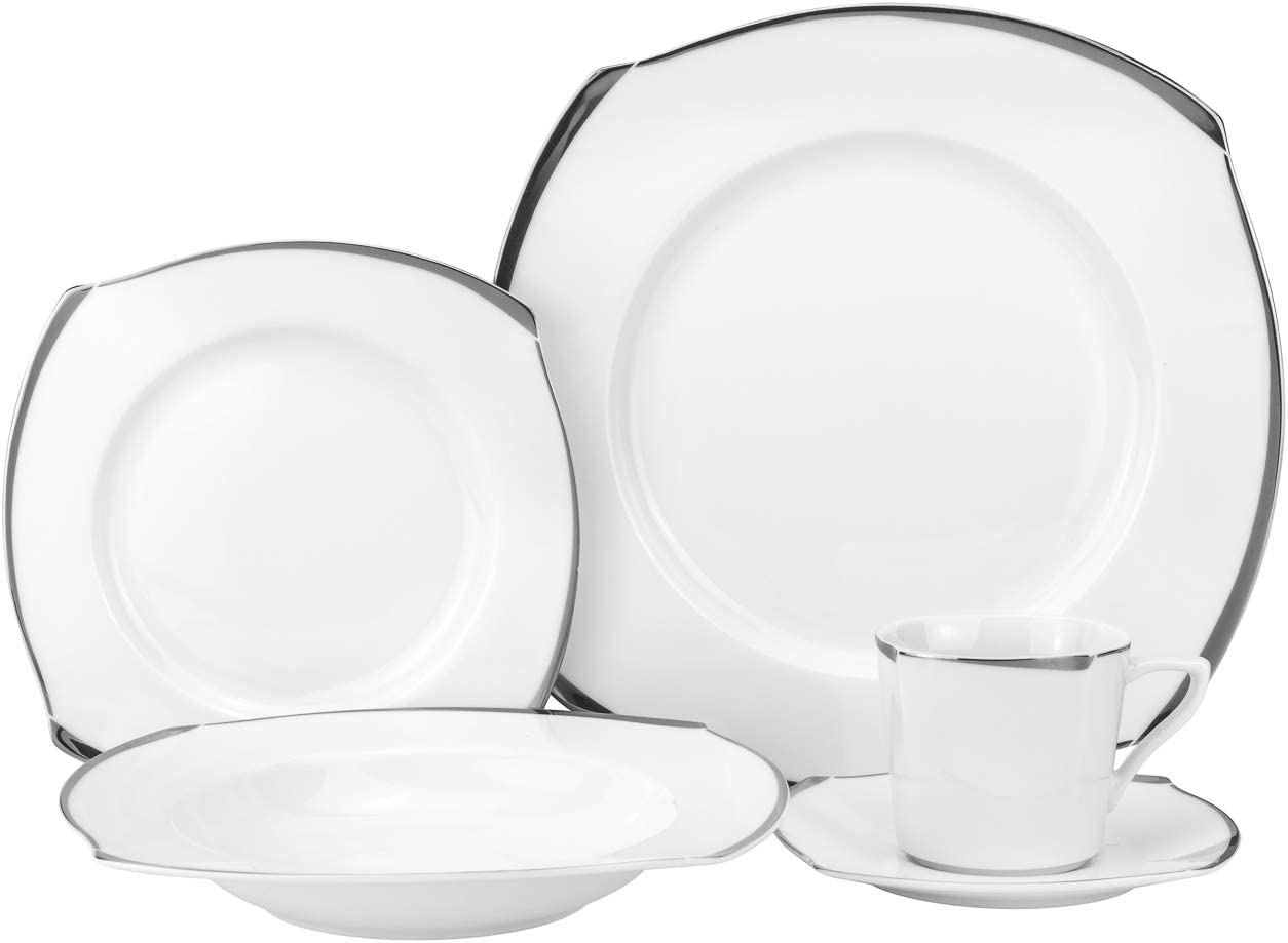 Dinner Set Service For 4 Luxury China Tableware - Edge Trim