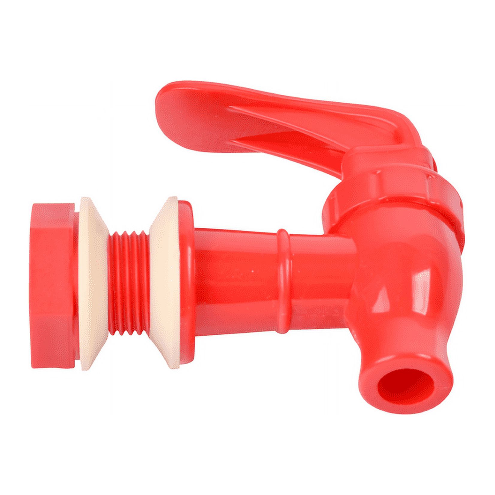 Brio Water Dispenser Replacement Valve 2 Pack, Cooler Faucet Spigot for Beverage Dispensers, Crocks, Coolers, and More B.P.A.-Free Food Safe Material (Red)