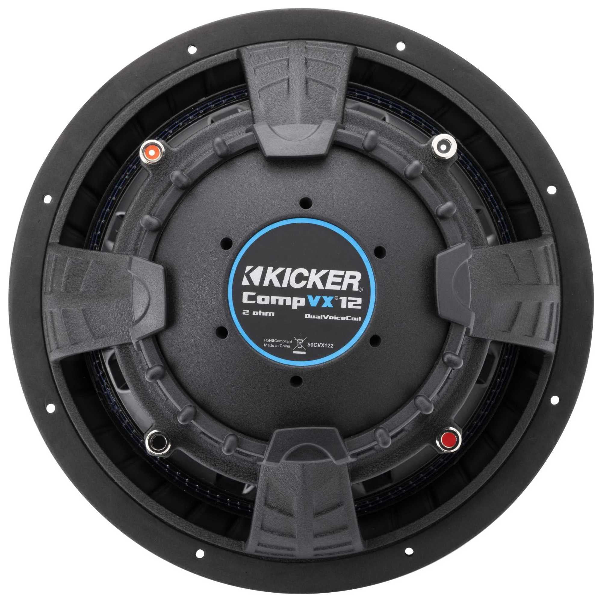 Kicker 50CVX122 CompVX 12-Inch Subwoofer, Dual 2-Ohm
