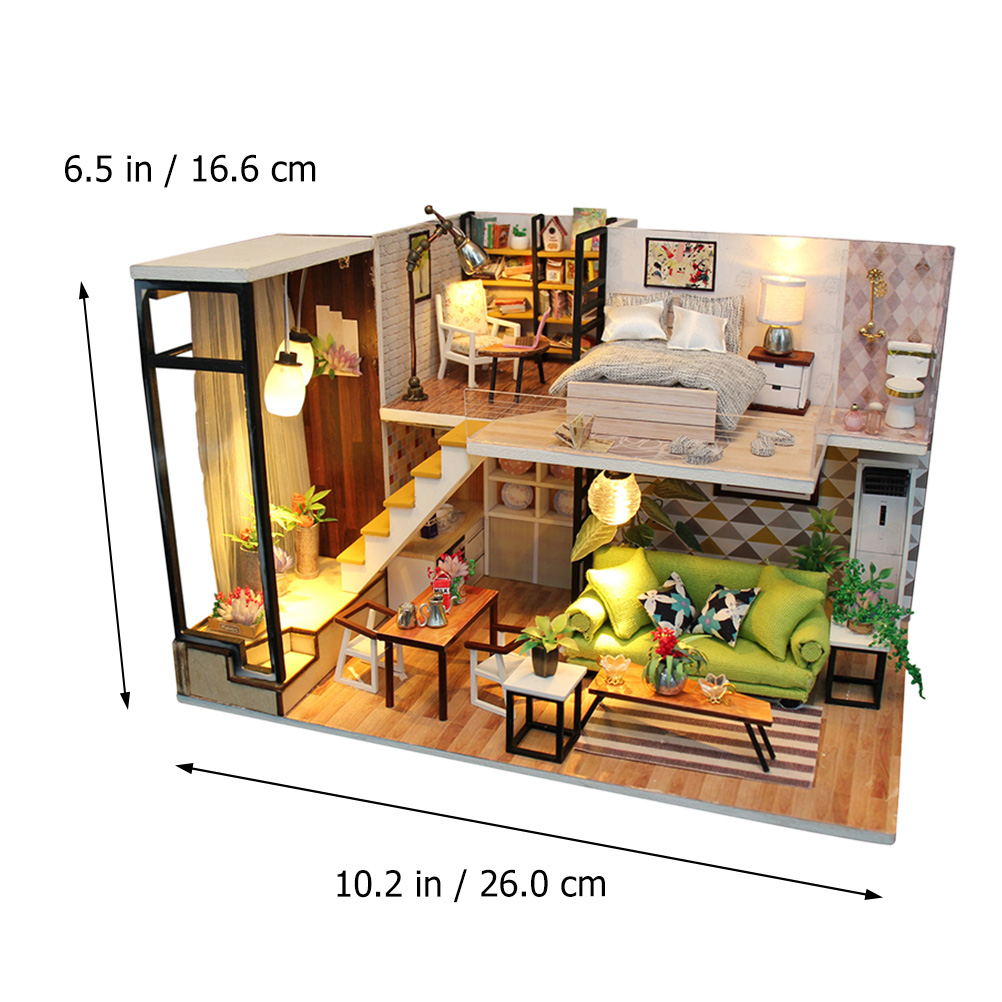 1Pc 3D House Model Miniature House Educational Toy Simulation Cabin Toy DIY Hous