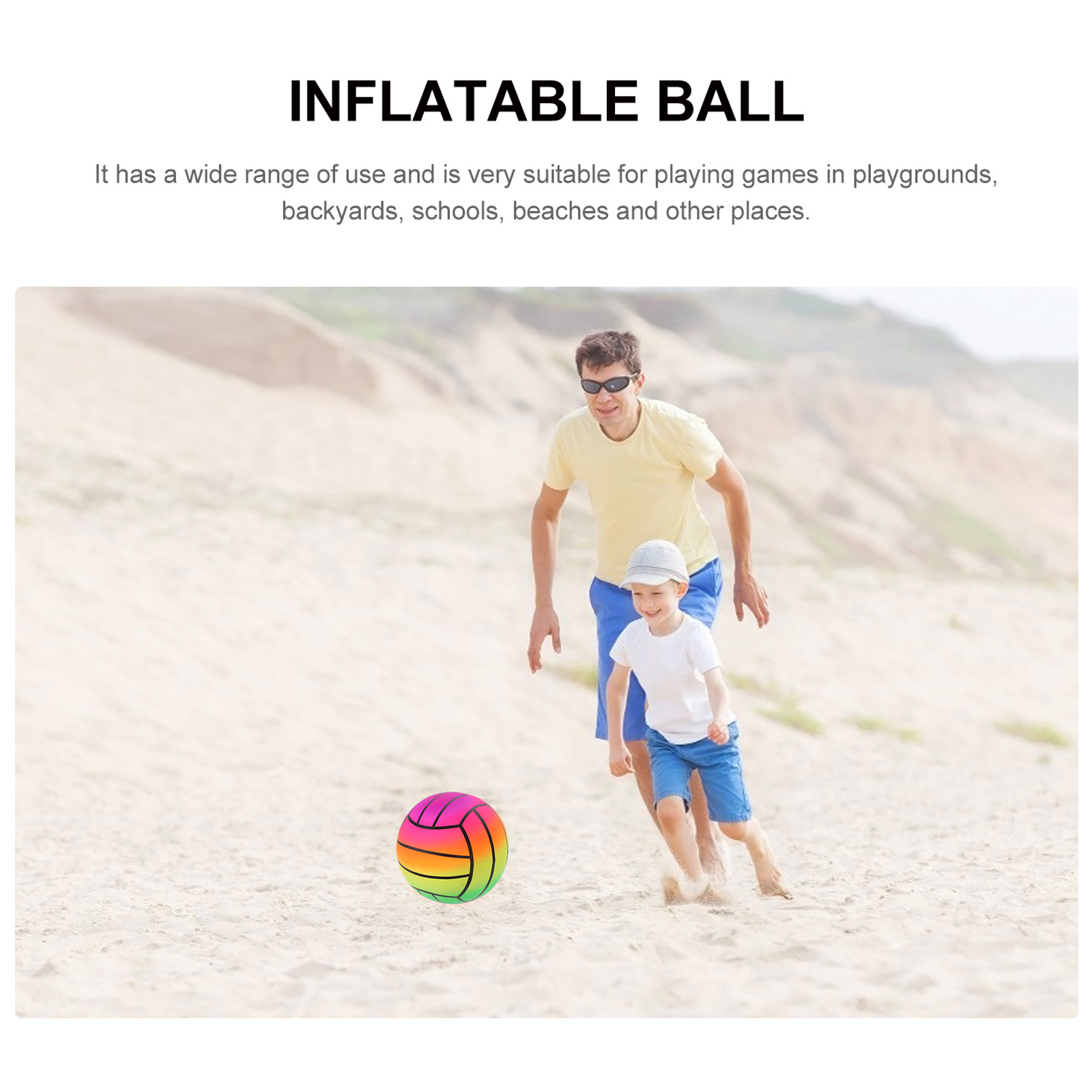 HOMEMAXS 1 Set/4pcs Kids PVC Toy Ball Creative Inflatable Ball Toy Outdoor Ball Game Toy