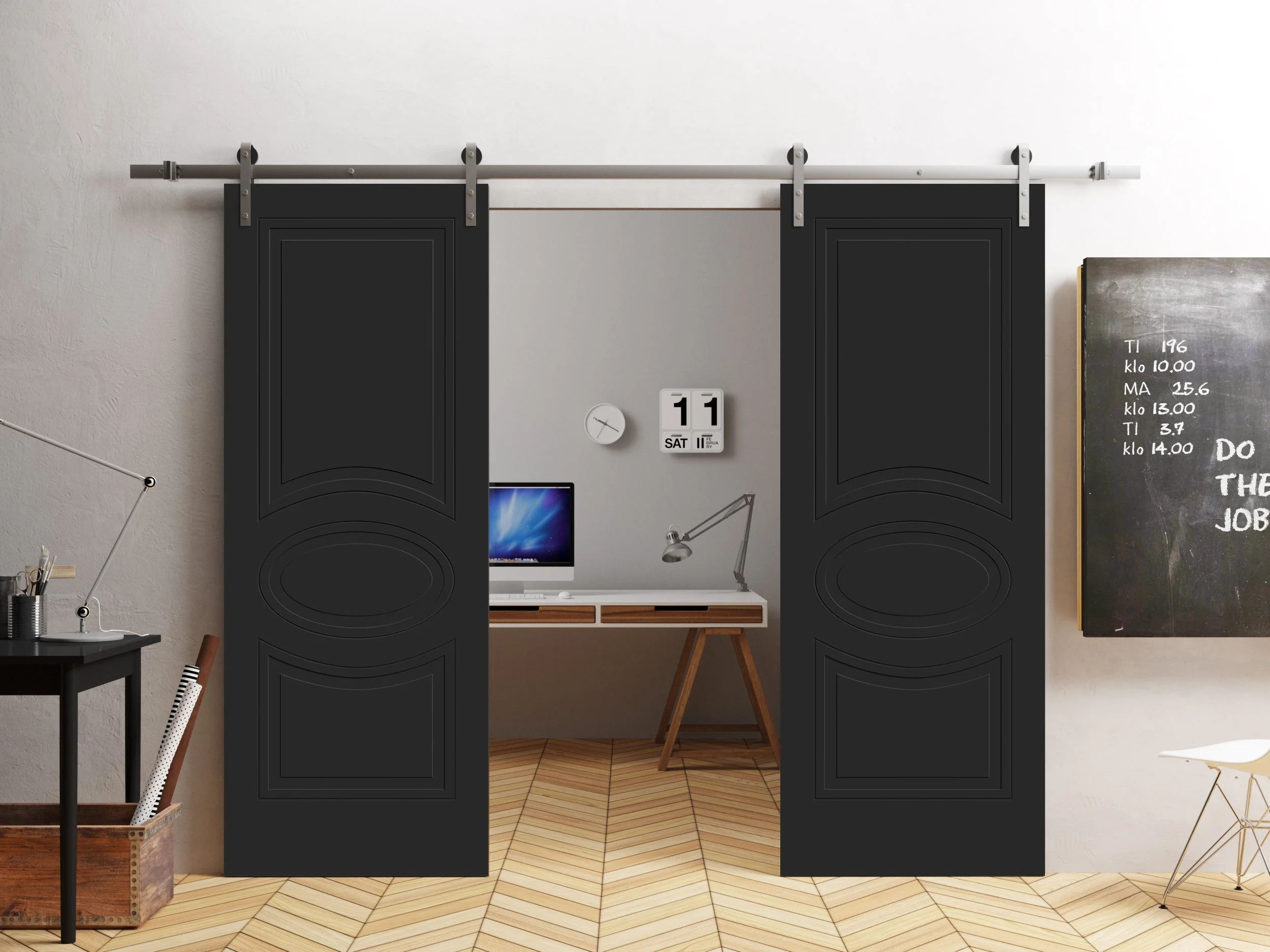 Modern Double Barn Door 36