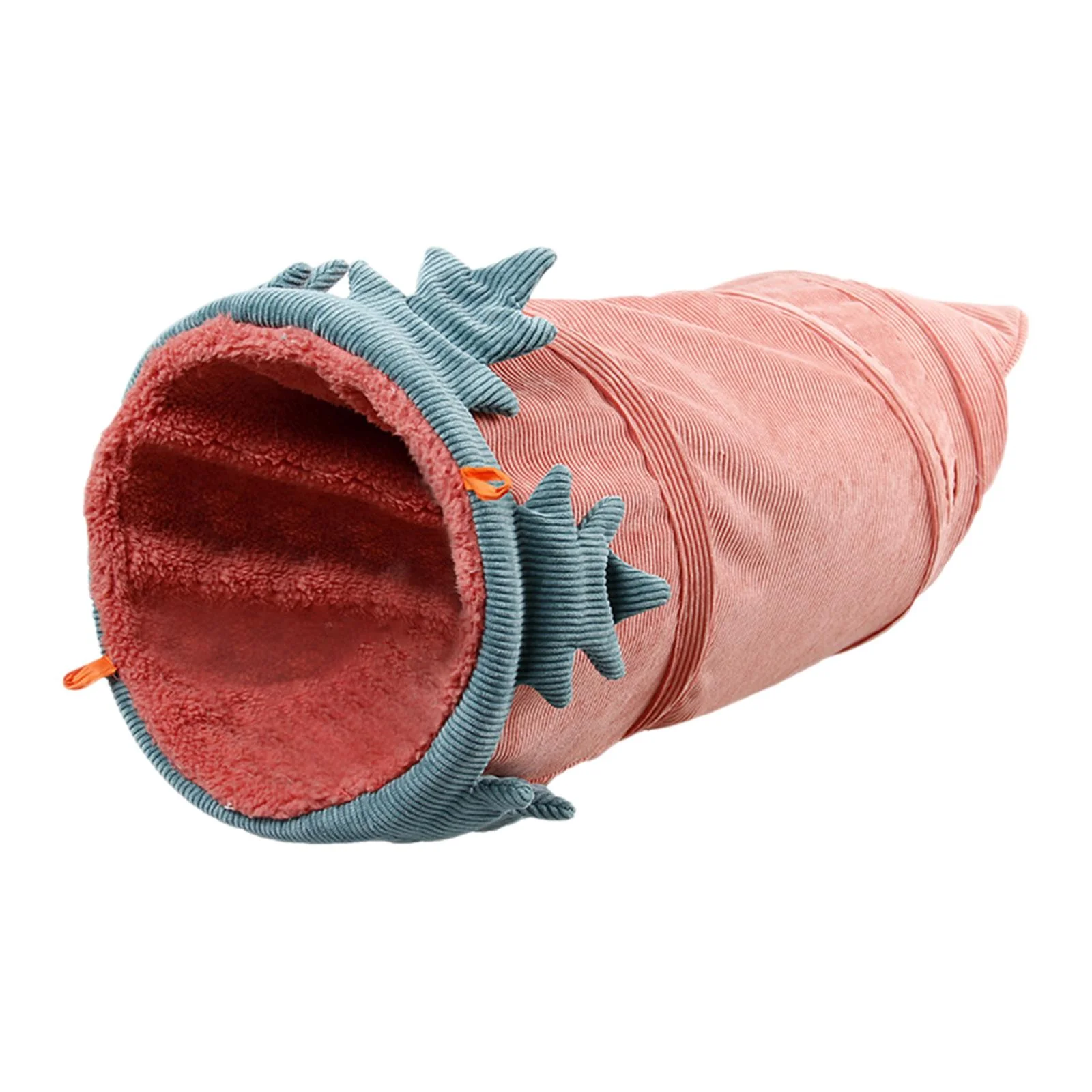 Hamster Tunnel Pet Mouse Tube Toys Foldable Exercising Training Hideout Tunnels carrot