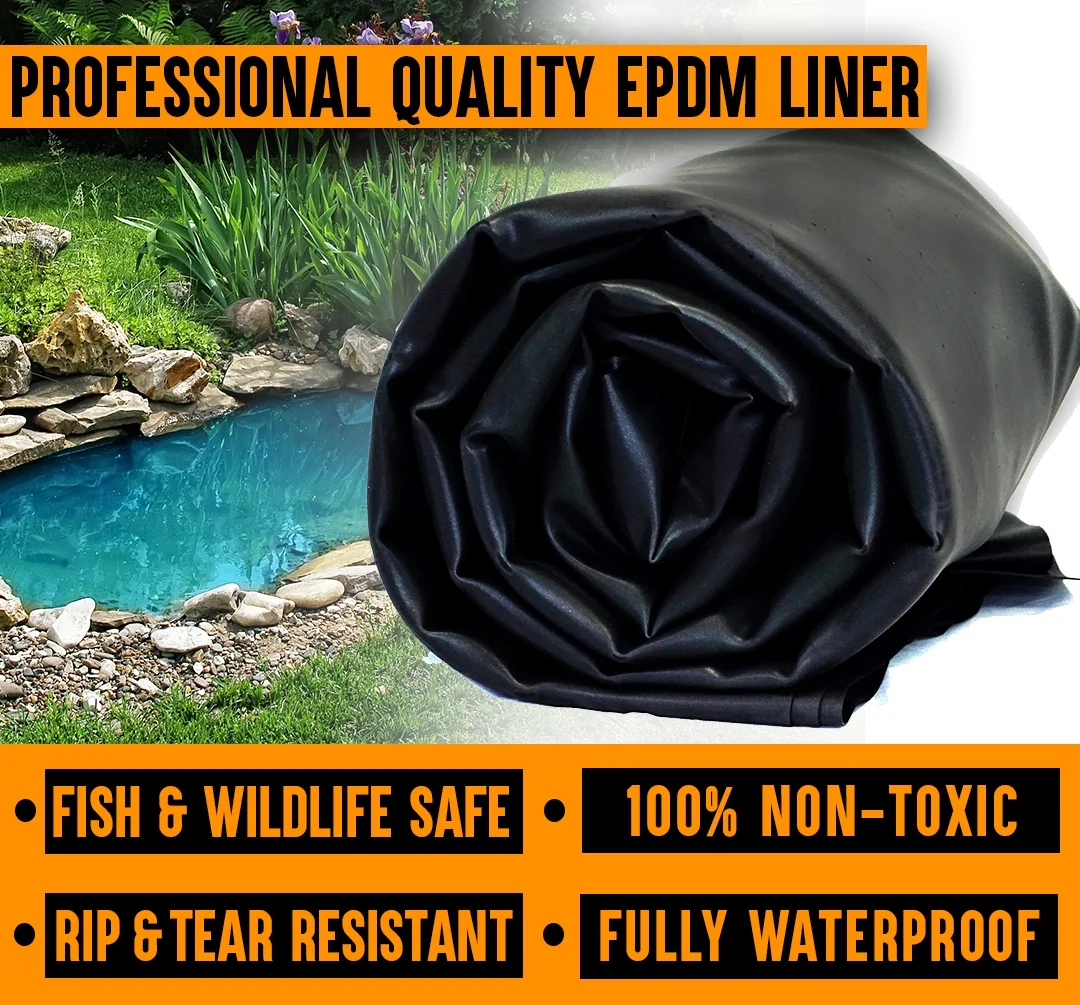 LIFEGUARD POND LINER 4 ft. x 20 ft. 45 Mil EPDM Rubber - LG04X20-45