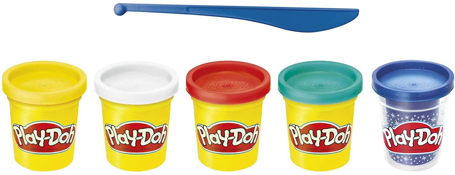 4+1 Pcs Play-Doh Hasbro Collectibles Sapphire Celebration Pack For Kids Fun
