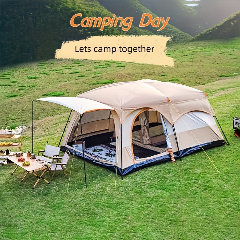 Ultimate Family Camping Tent | 10-Person, All-Season, Rainproof & UV Protected | Spacious 2 Bedrooms + Living Area