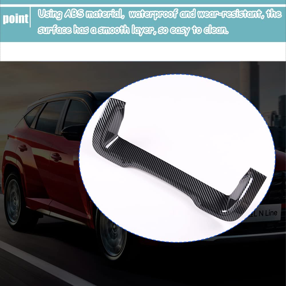 Xinrsheag ABS Center Console Dashboard Cover Instrument Panel Dash Board Sticker Interior Accessories Decoration Sticker(Carbon Fiber Style) For Hyundai Santa Cruz 2022 2023 Tucson 2022 2023