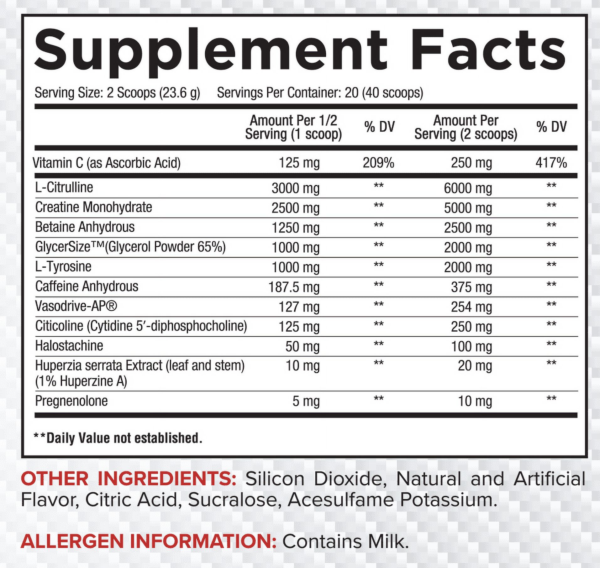 Core Nutritionals Fury Platinum Next Gen Pre Workout 20 Fully Dosed Servings (Sangria)