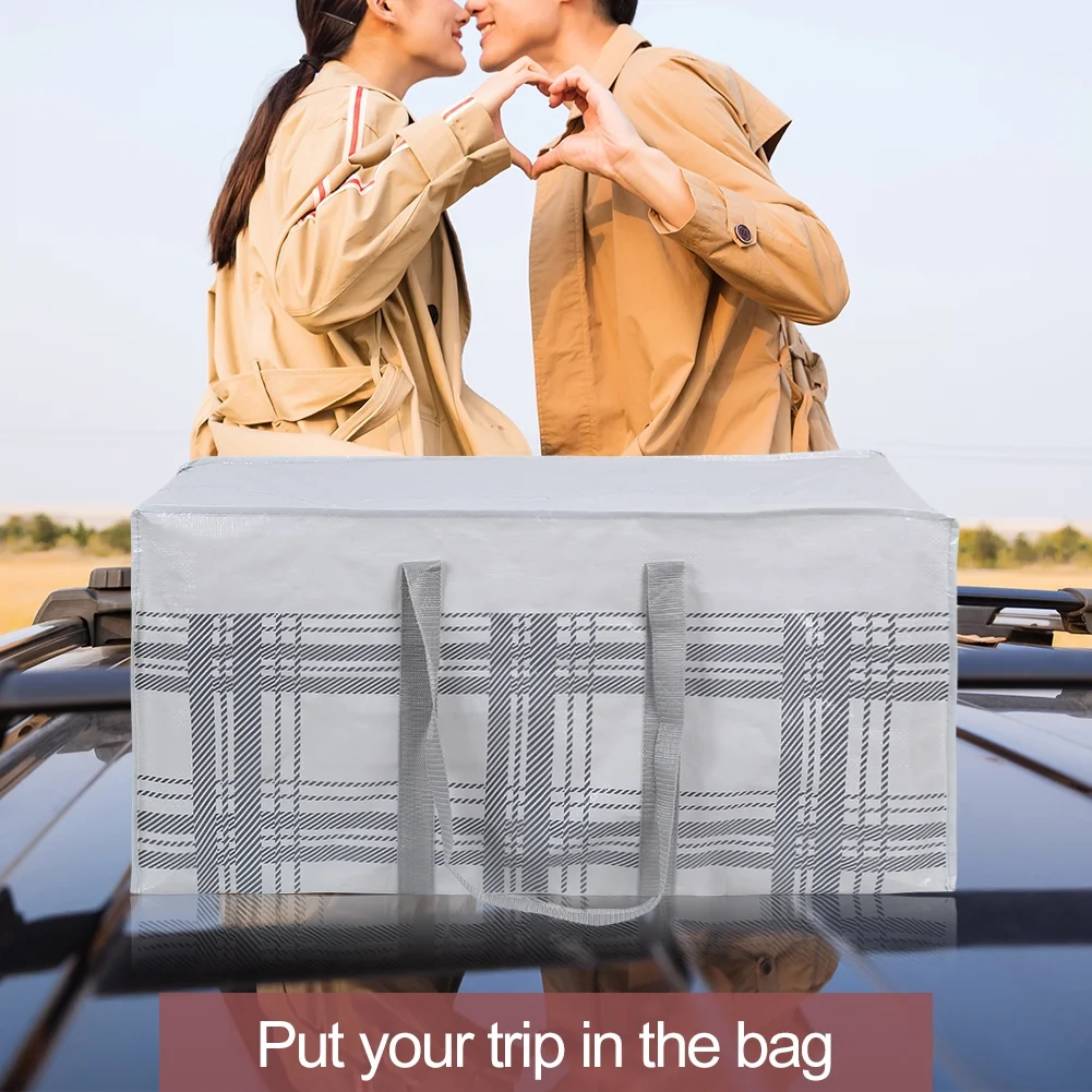 Moving Bags Extra Large Tote Storage Space Saver Bags 8PACKS Closet Organization Heavy Duty Storage Moving Bags with Zipper and Strong Handles for Shoes,Blanket,Pillow, Moving Supplies,Clothes Storage