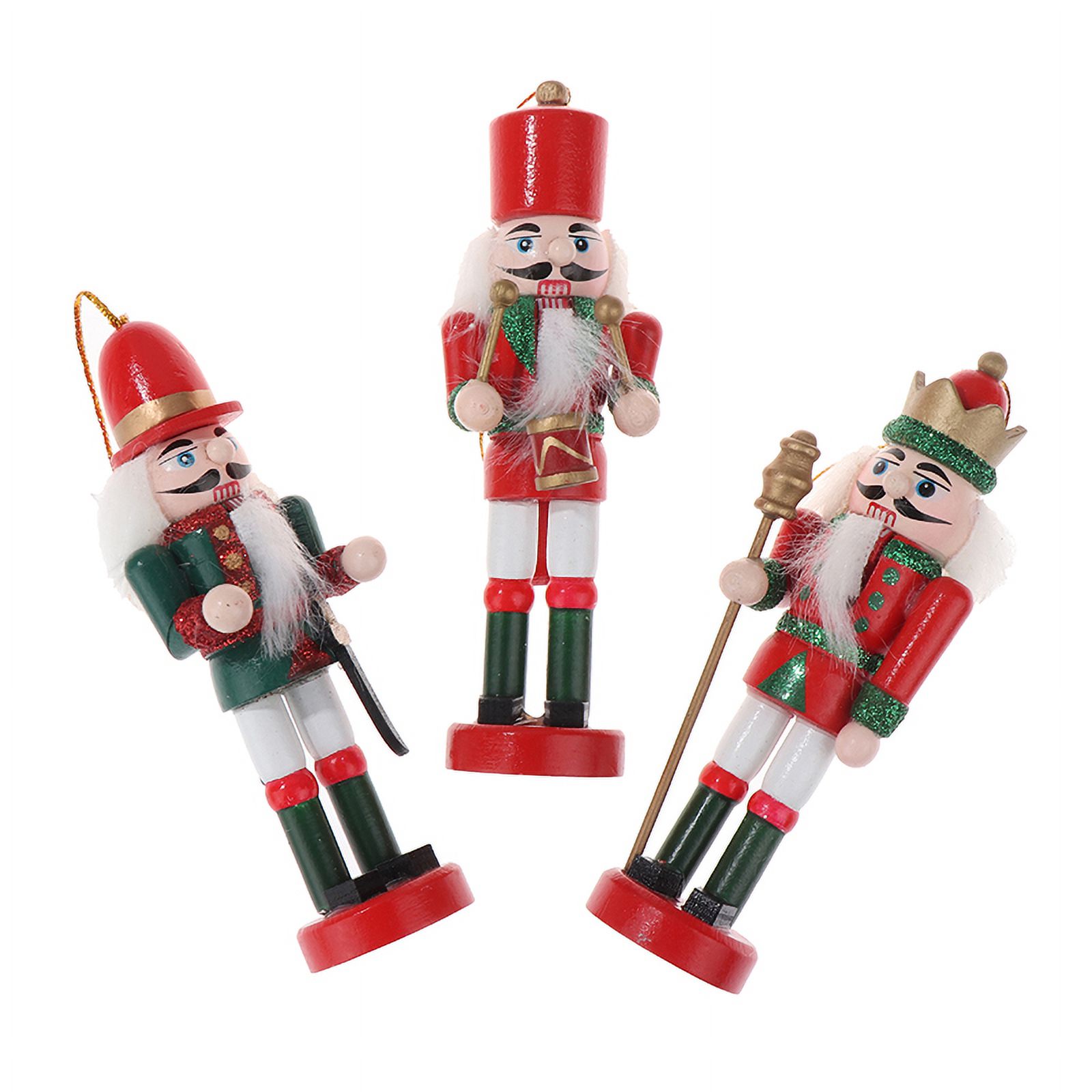 TOP-helper 1Pc 12.5CM Nutcracker Puppet Soldier Pendant Christmas Decor Doll Home Ornament