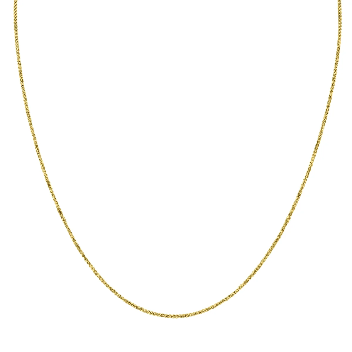 10K Yellow Gold 1MM Wheat Chain with Lobster Clasp - 16 Inch