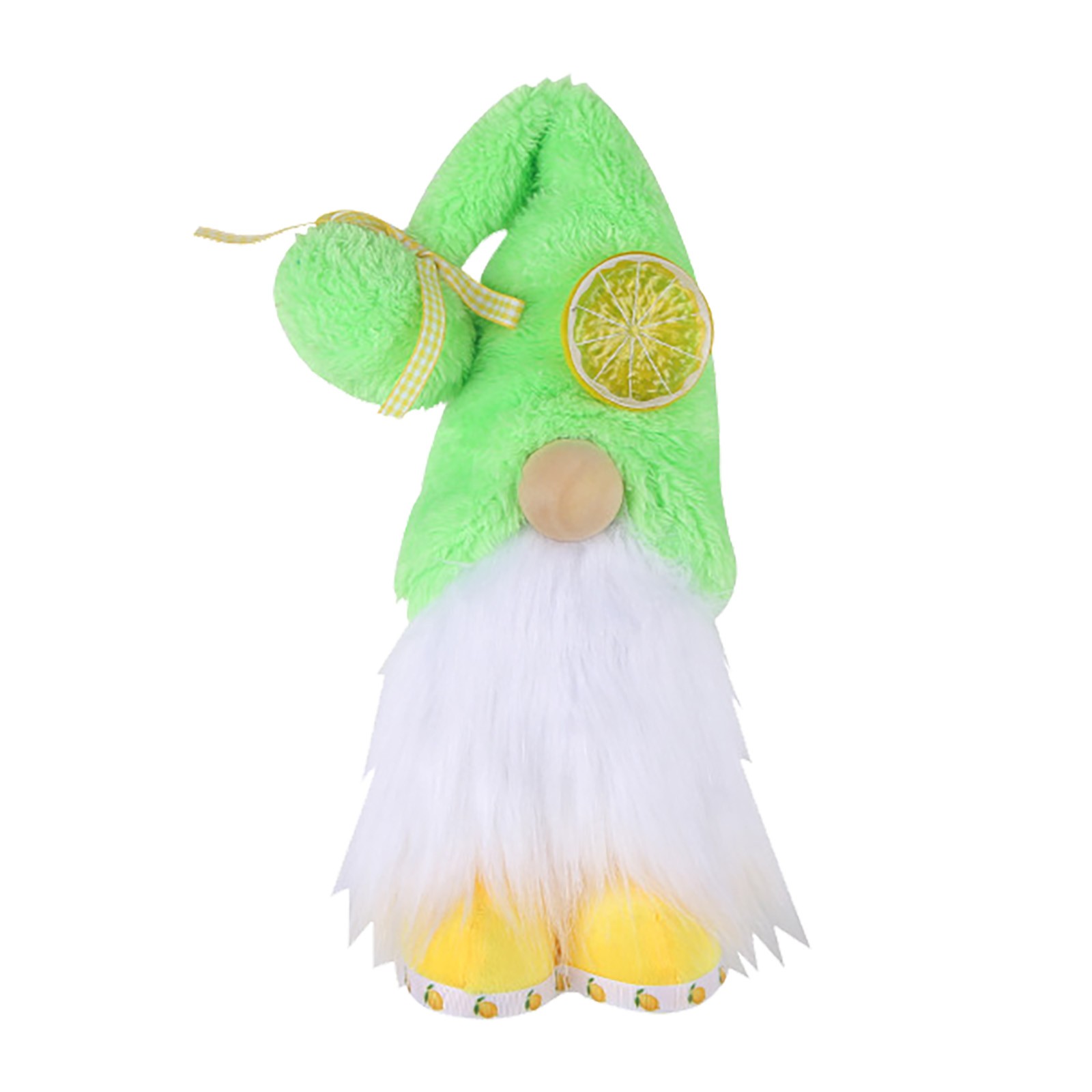 Giyblacko Desktop OrnamentSummer Lemon Doll High Hat Plush Dwarf Doll Faceless Old Man Standing