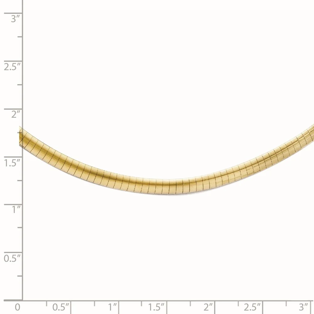 Auriga 10k Two-tone Gold Reversible Omega Necklace 18inch for Women