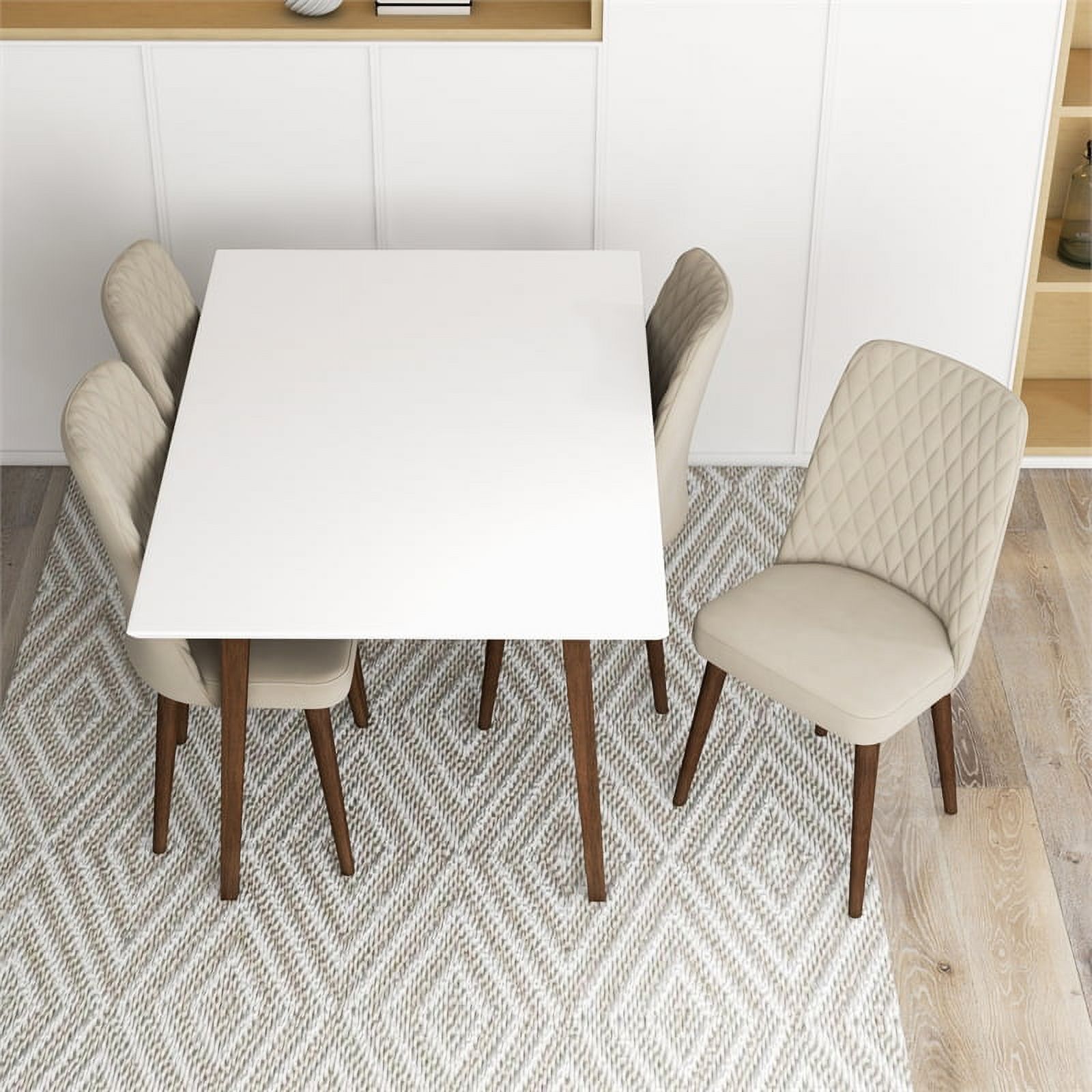 Draven Mid Century Modern Kitchen Table and Chairs for 4