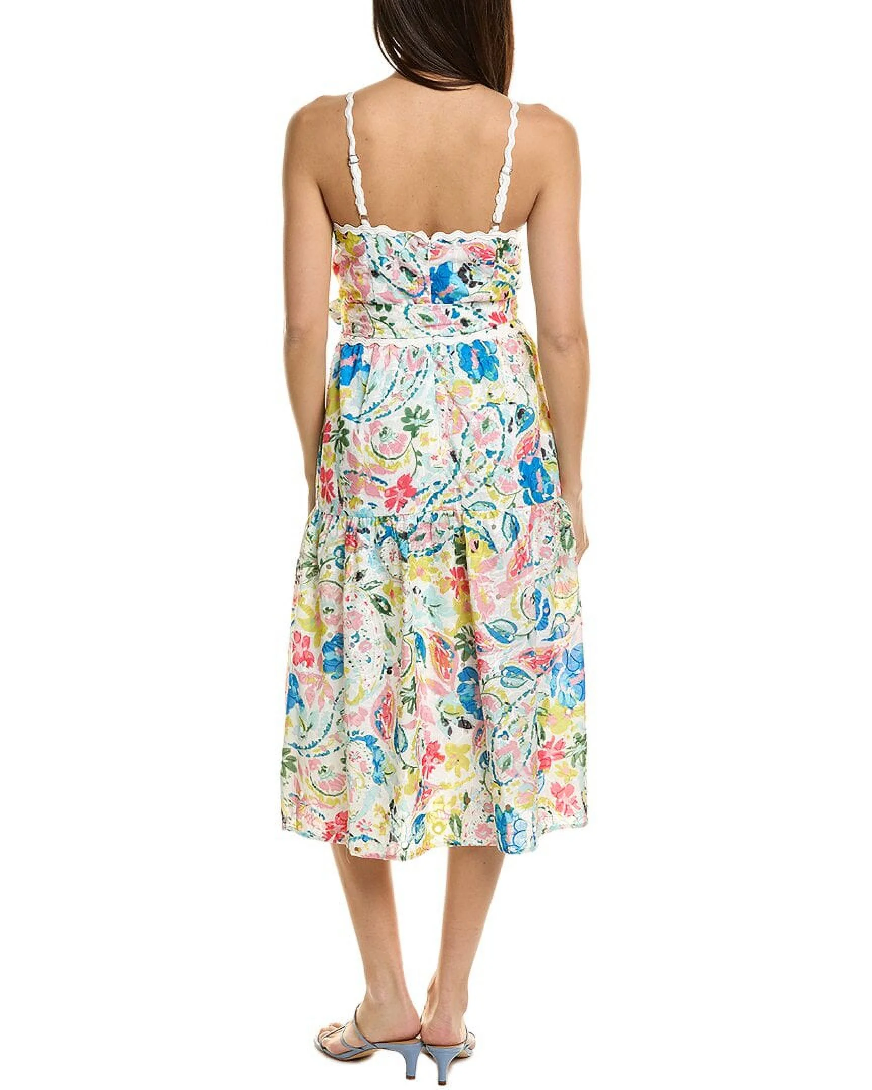 Elie Tahari womens  The Lily Midi Dress, 2, White