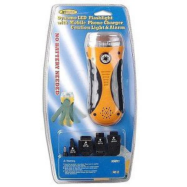 JetMaster Dynamo LED Flashlight/Caution Light & Alarm w/ Mobile Phone Charger