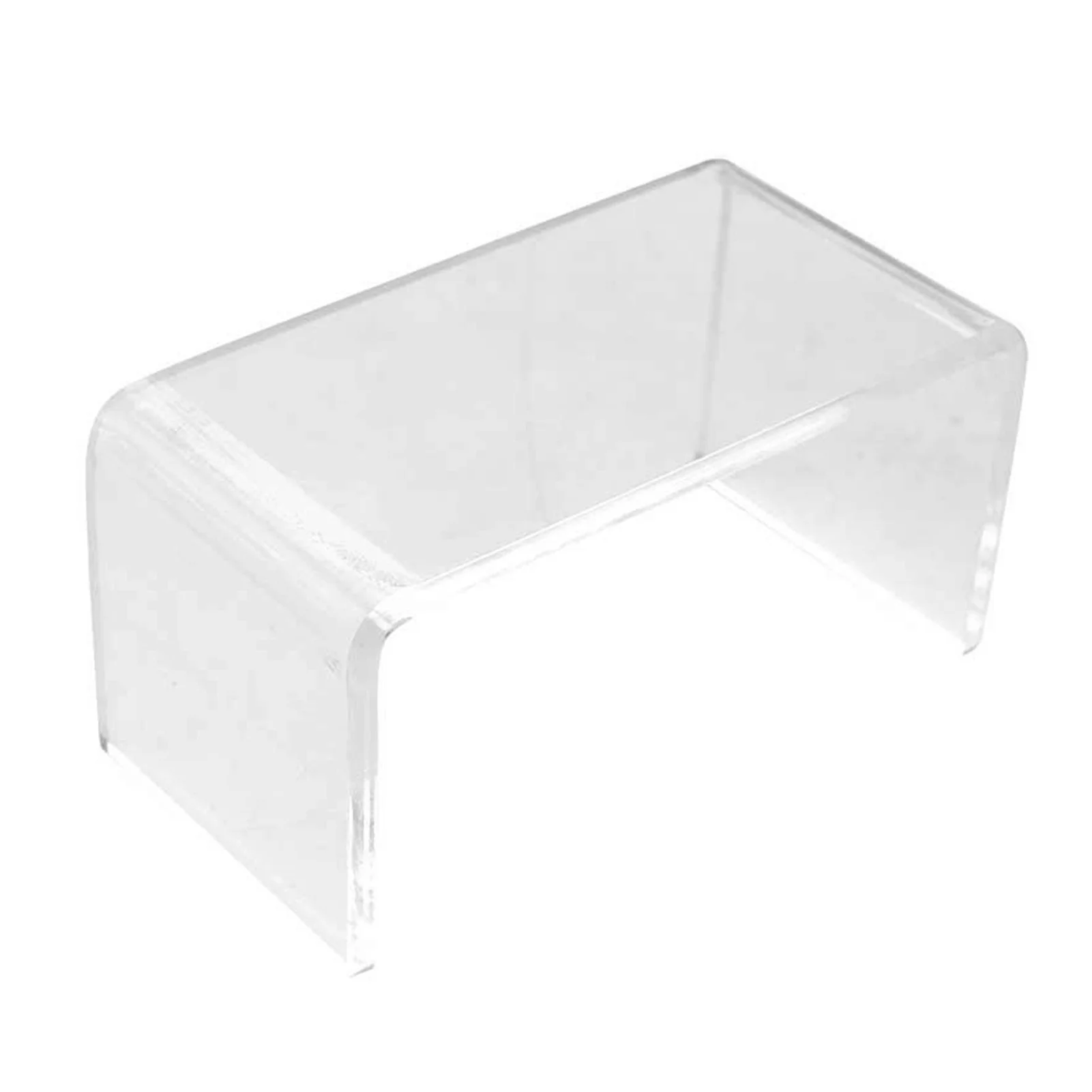 Hesroicy Dollhouse Modern Table Fine Workmanship Fadeless Bathroom Accessory Mini House Accessories Clear Table for Children