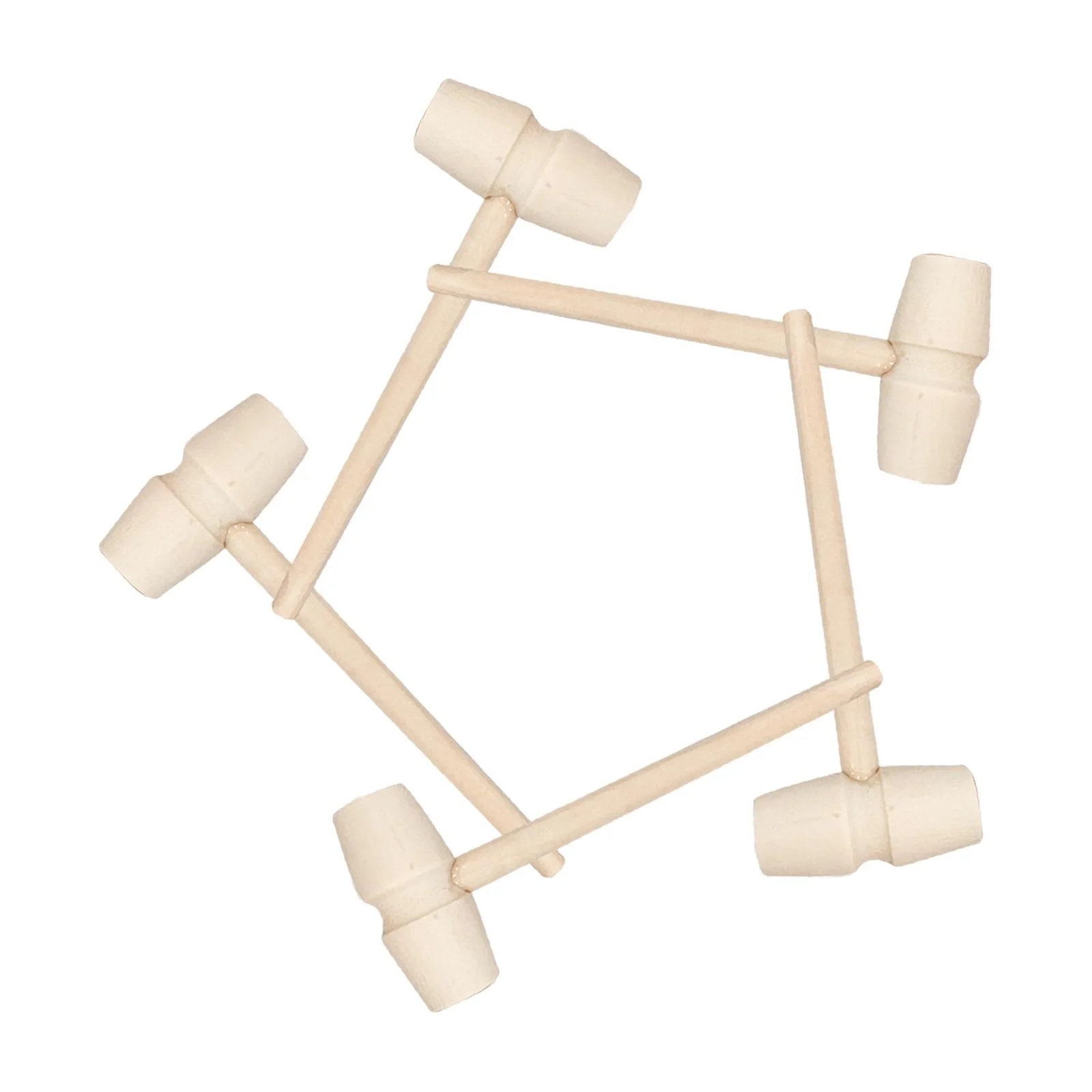 5 Pieces Mini Wooden Hammers Toy Mallets for Kids Mallet for Party Game Props Toys