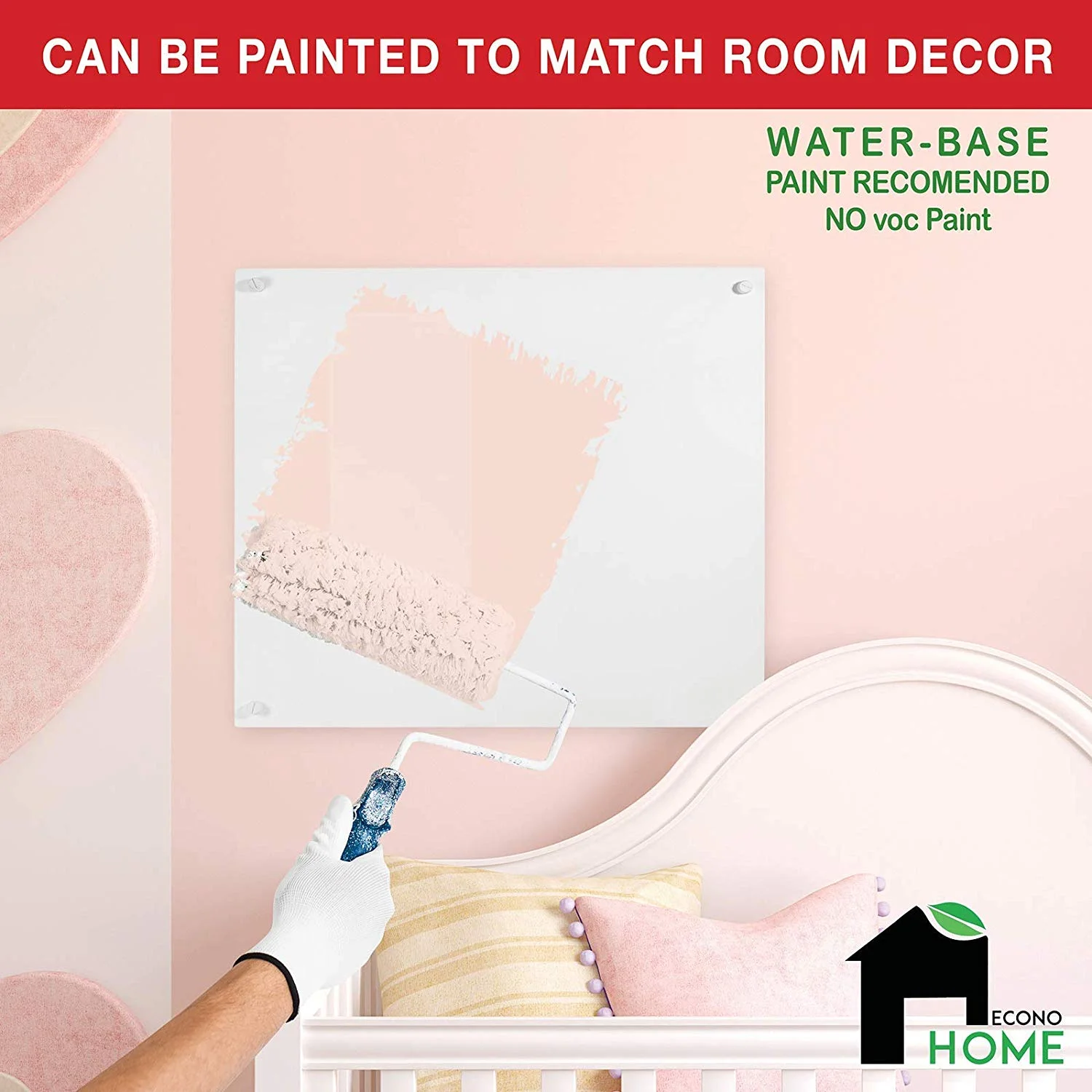 Wall Mount Space Heater Panel - with Thermostat and Heat Guard Cover - 400W Convection Heater