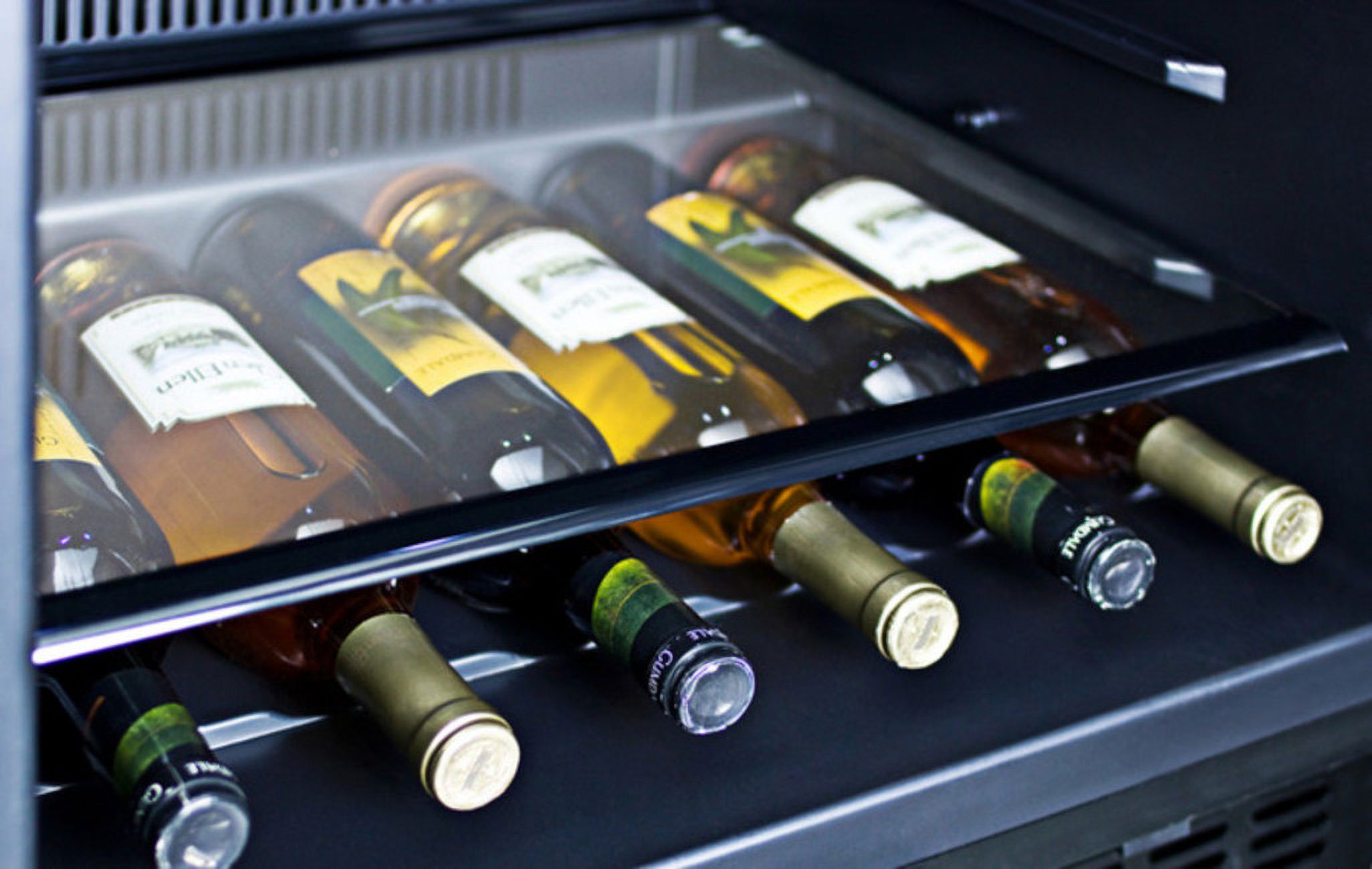 Summit  24 in. Outdoor Built-in All Refrigerator with Lock - Stainless Steel