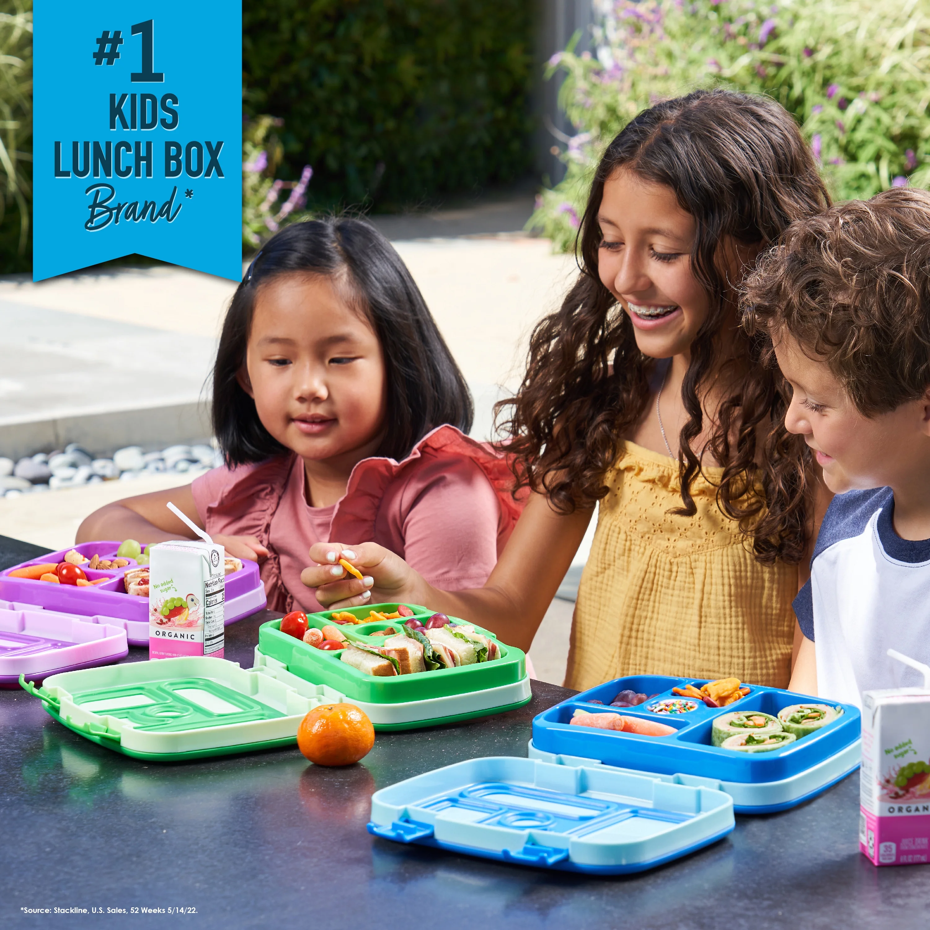 Bentgo Kids Leak-Proof, 5-Compartment Bento-Style Kids Lunch Box - Ideal Portion Sizes for Ages 3 to 7, BPA-Free, Dishwasher Safe, Food-Safe Materials (Seafoam)