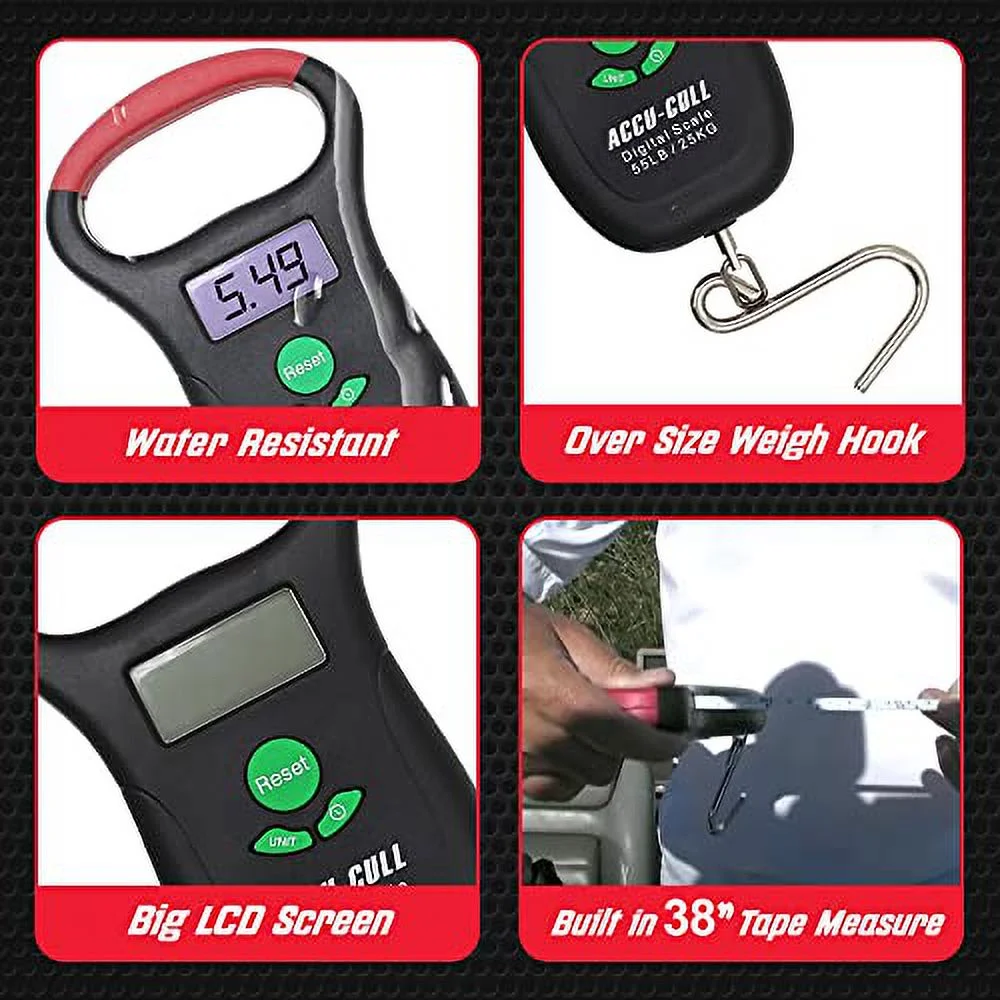 Accu Cull Fish Culling System Digital Fish Scale - Fishing Gear - Portable Fish Weight Scale Fishing Gifts for Men - Fish Scales Digital Weight for Tournament - Bass Fishing Gear, Fishing Accessories