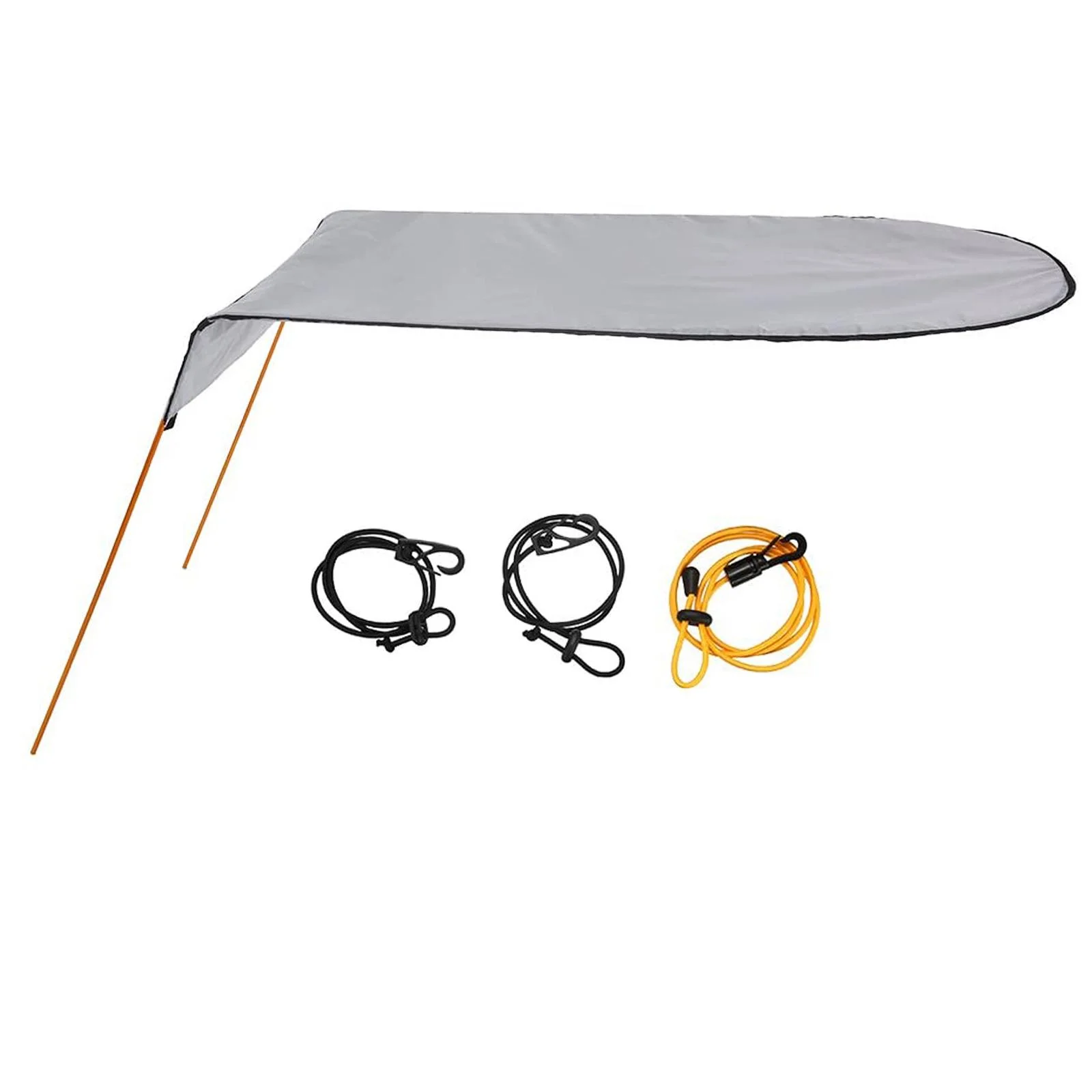 Canoe Sun Shade Canopy for Single Person Waterproof Oxford Cloth Kayak Boat Sun Gray