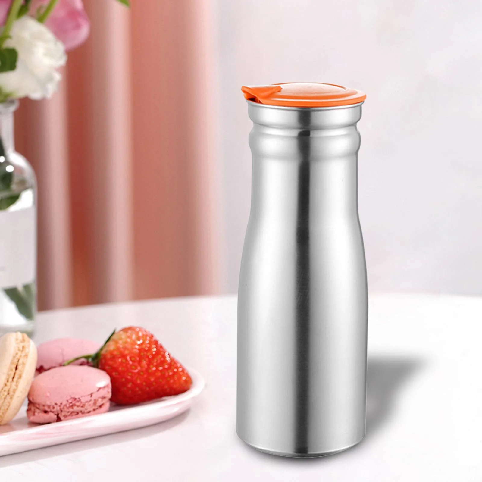 Stainless Steel Bottle with Lid, Jug,Cold Kettle for Cafe Hotel