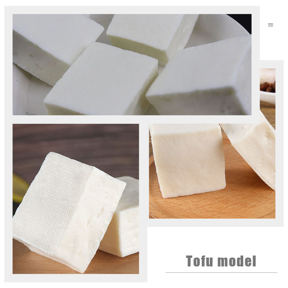 2 Pcs Simulated Tofu Model Toys Realistic Tofu Toy Halloween Kitchen Fake Tofu Adornment Simulation Tofu Adornment Child