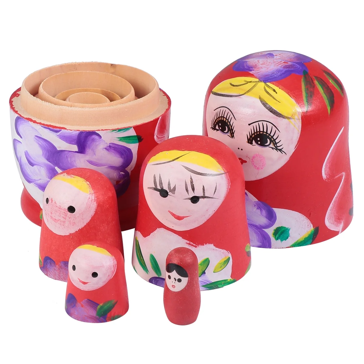 NUOLUX Wooden of Matryoshka Doll Creative Nesting Dolls Russian Dolls Toy for Kids