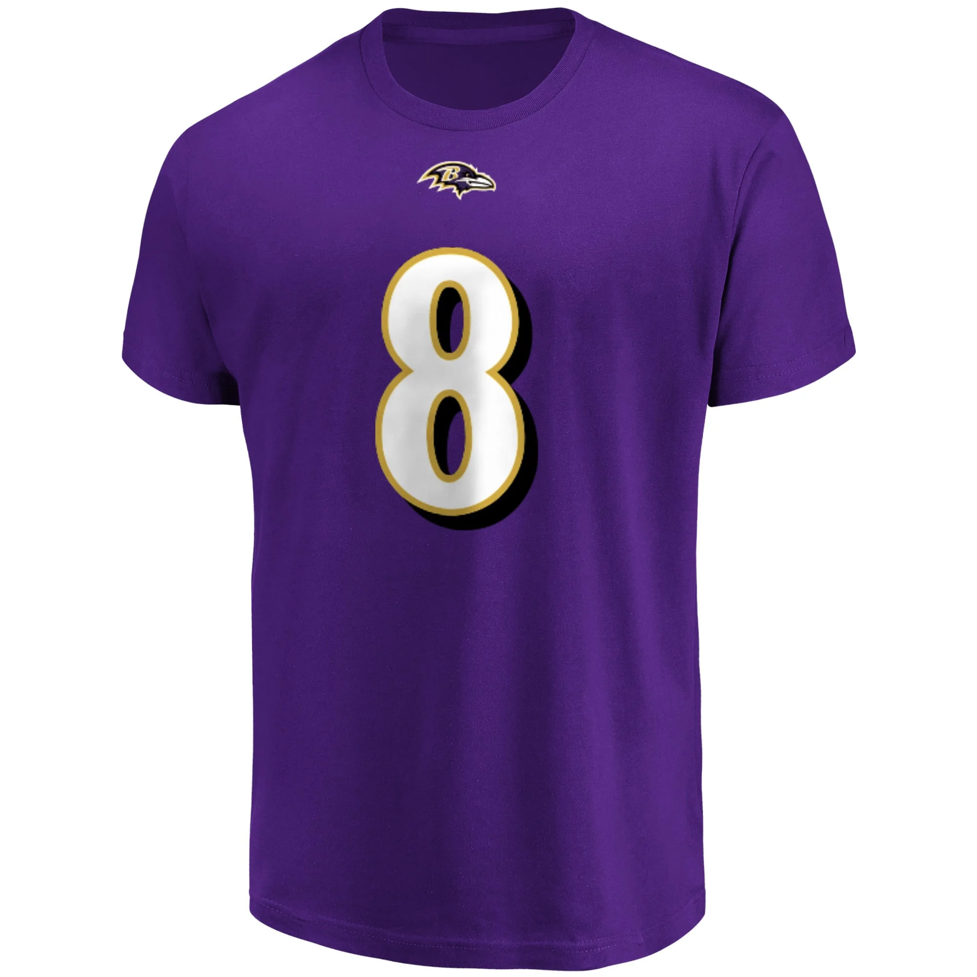 Men's Fanatics Branded Lamar Jackson Purple Baltimore Ravens Athletic Coordinator T-Shirt