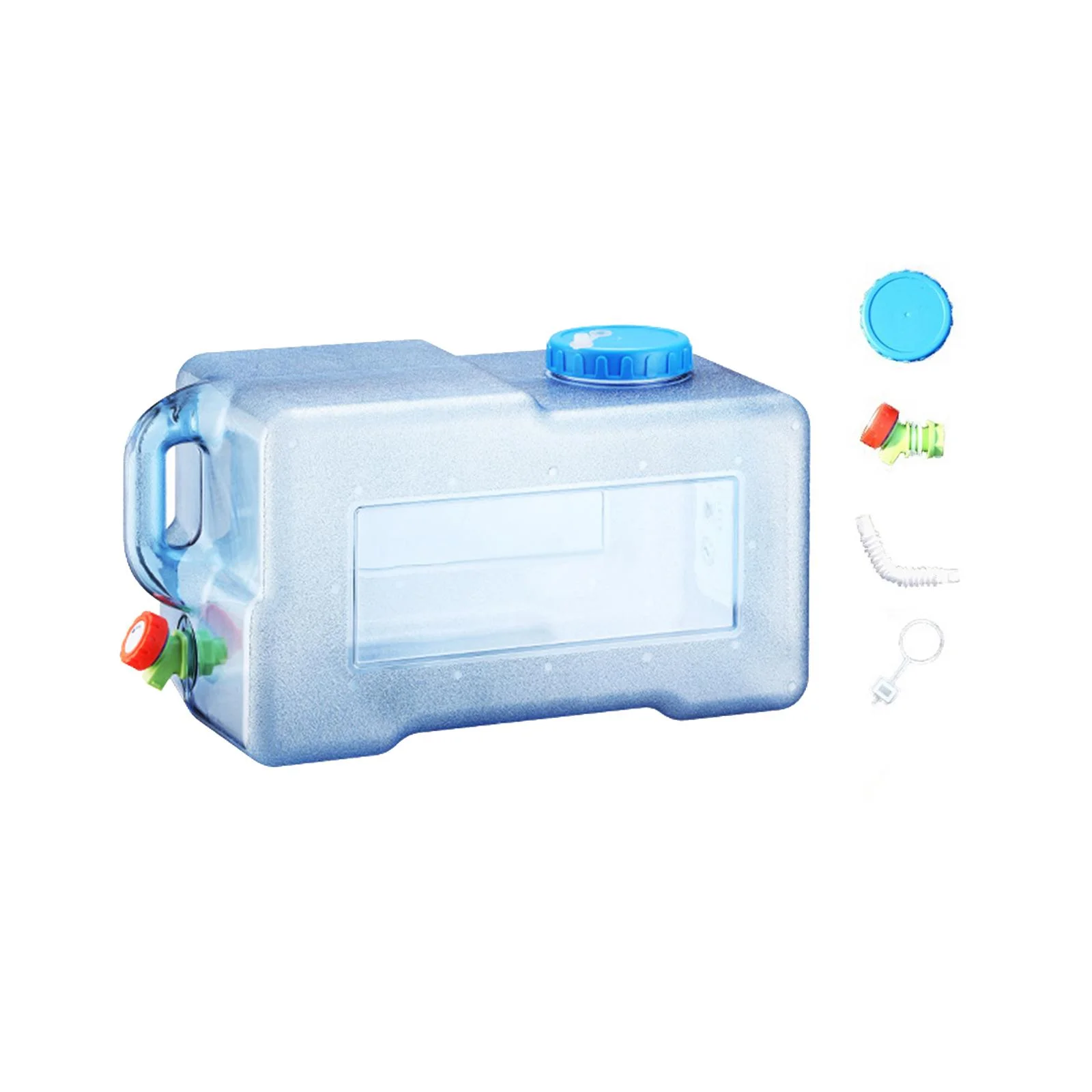 Camping Water Tank Water Storage Container 10cm Opening Mouth Durable Versatile Food Grade PC Material Water Barrel for Outdoor Activities 25 Liters