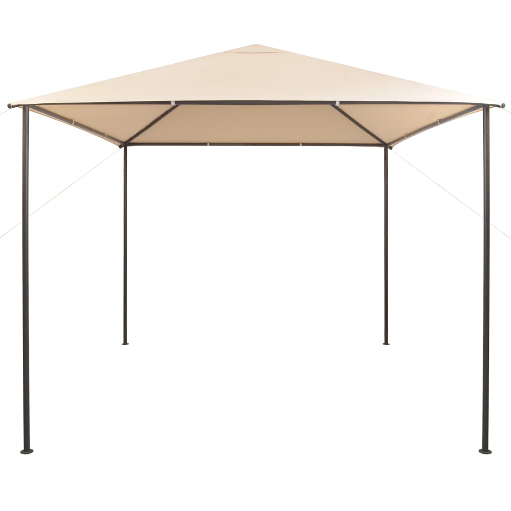 Gazebo Pavilion Tent Canopy 9.8'x9.8' Steel Beige