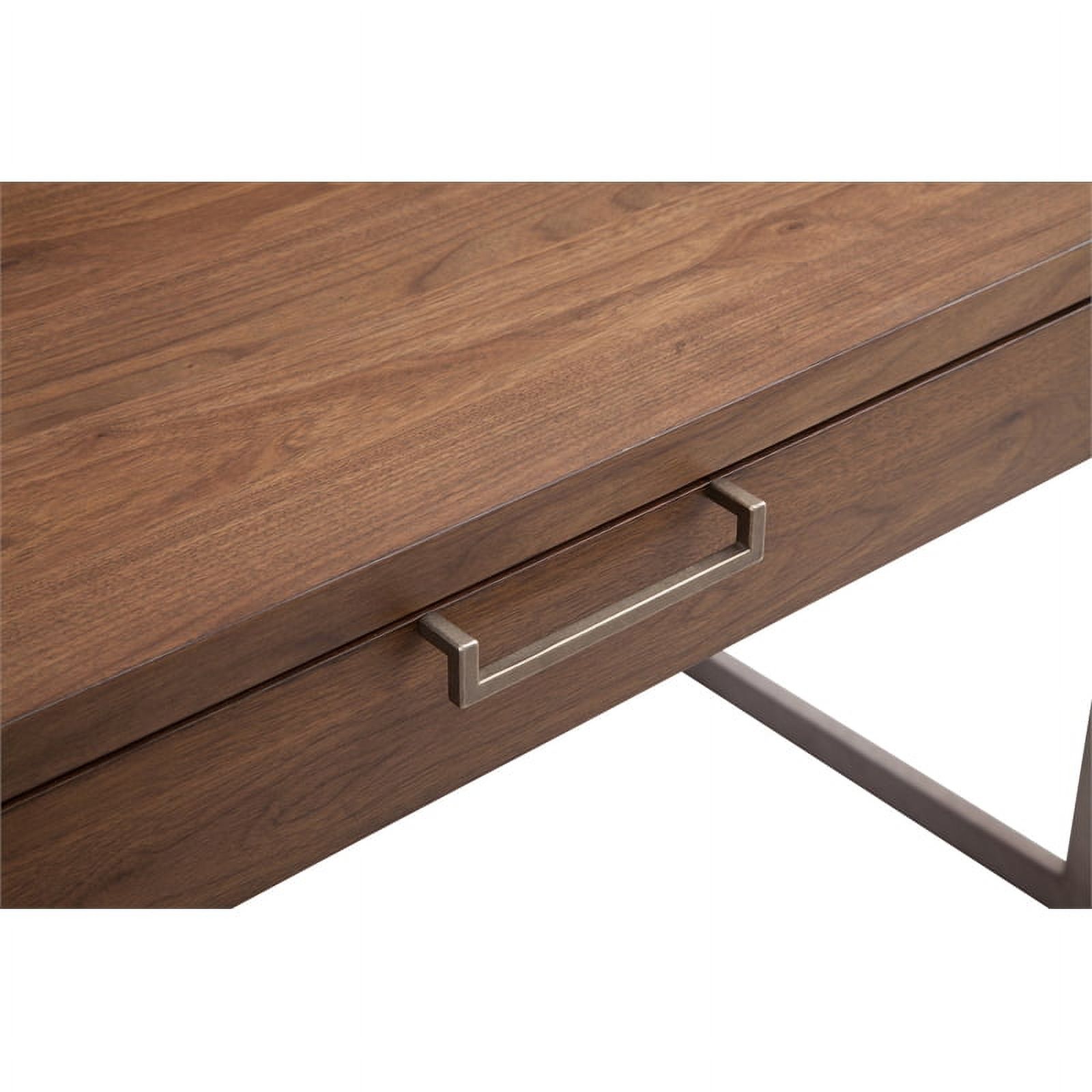 Brooke Desk in Brown Wood and Metal