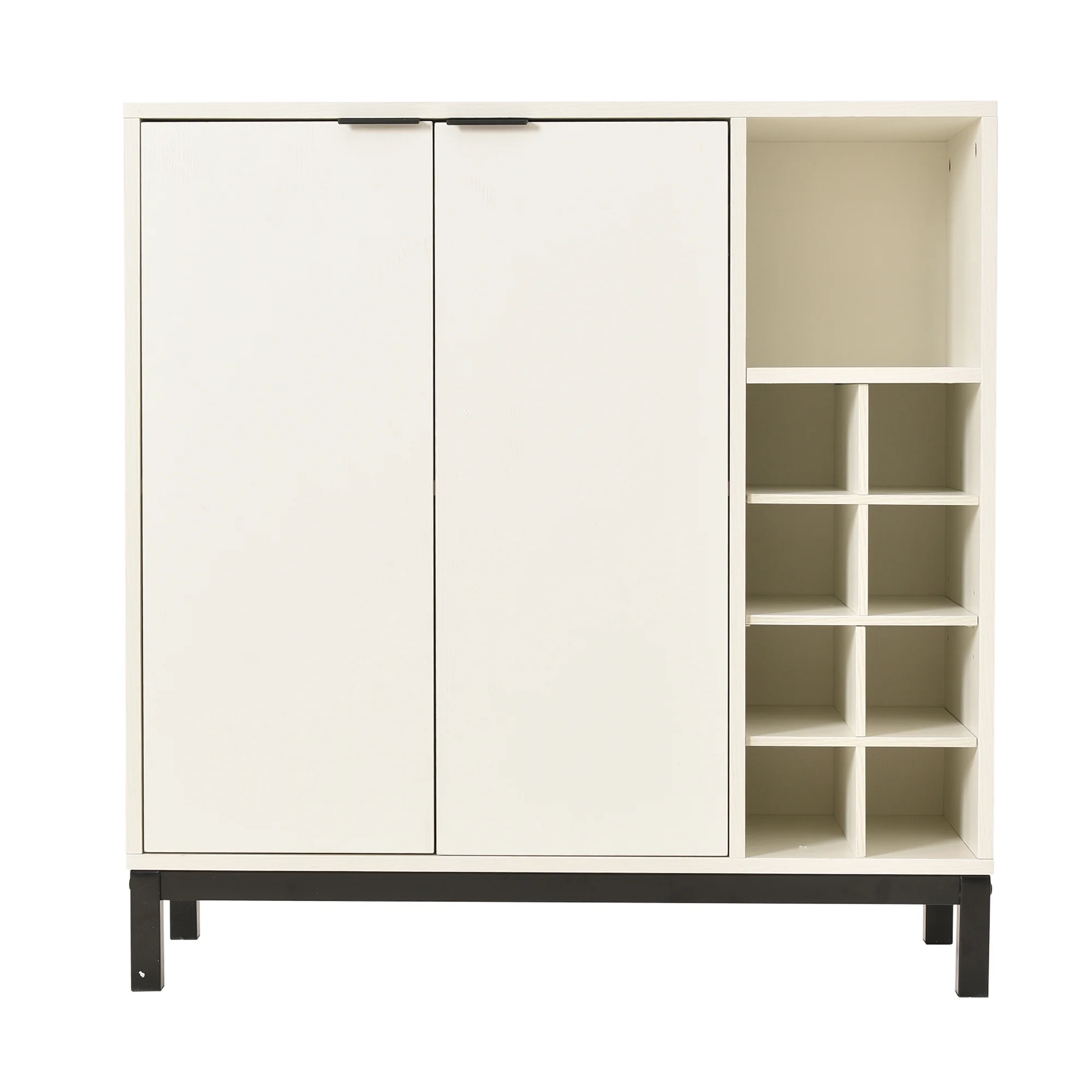 34 inch Sideboards and Buffets with Storage Coffee Bar Cabinet Wine Racks Storage Server Dining Room Console, White