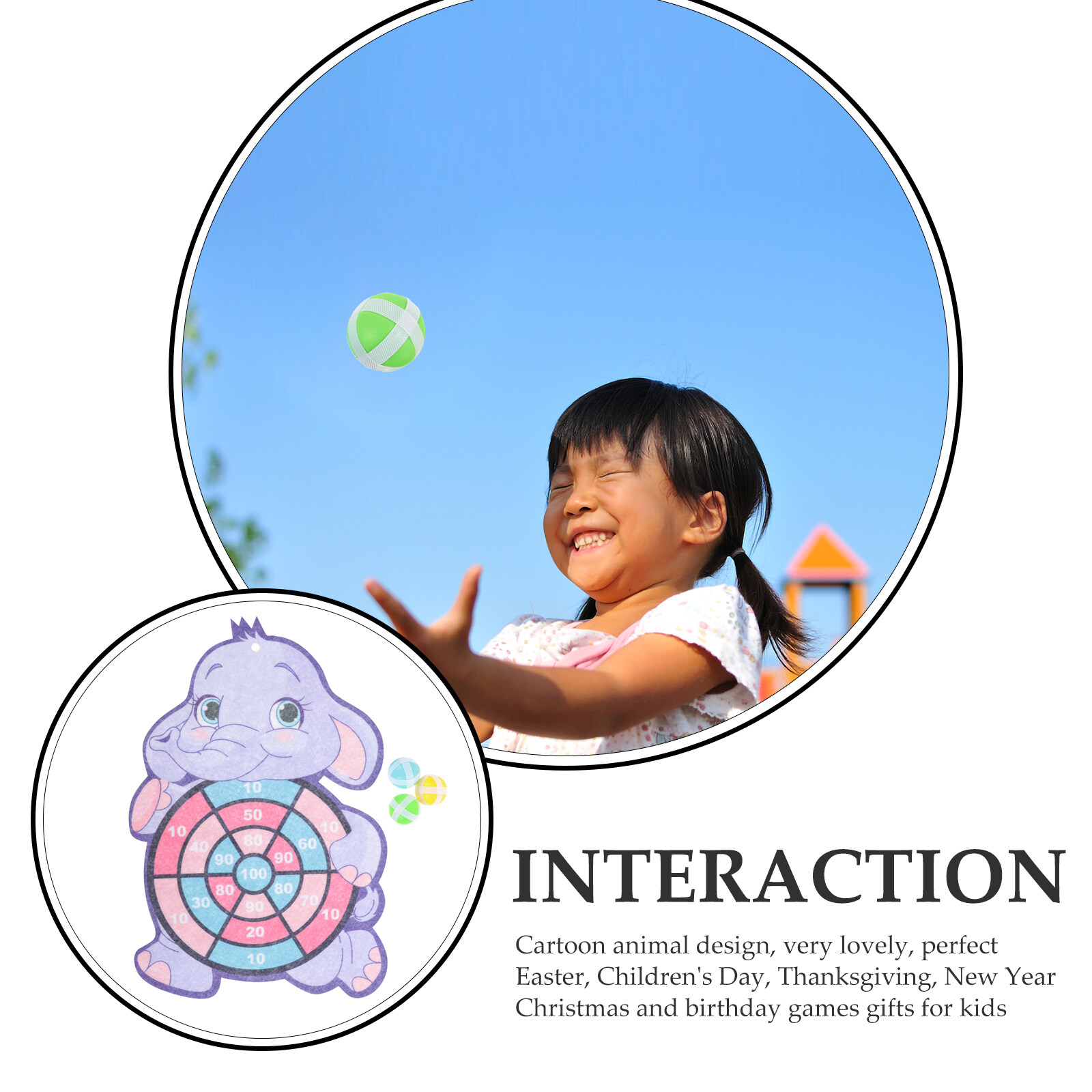 1 Set of Party Dart Board Kids Dart Board Toddlers Dart Board Game with Sticky Balls Dart Board Game