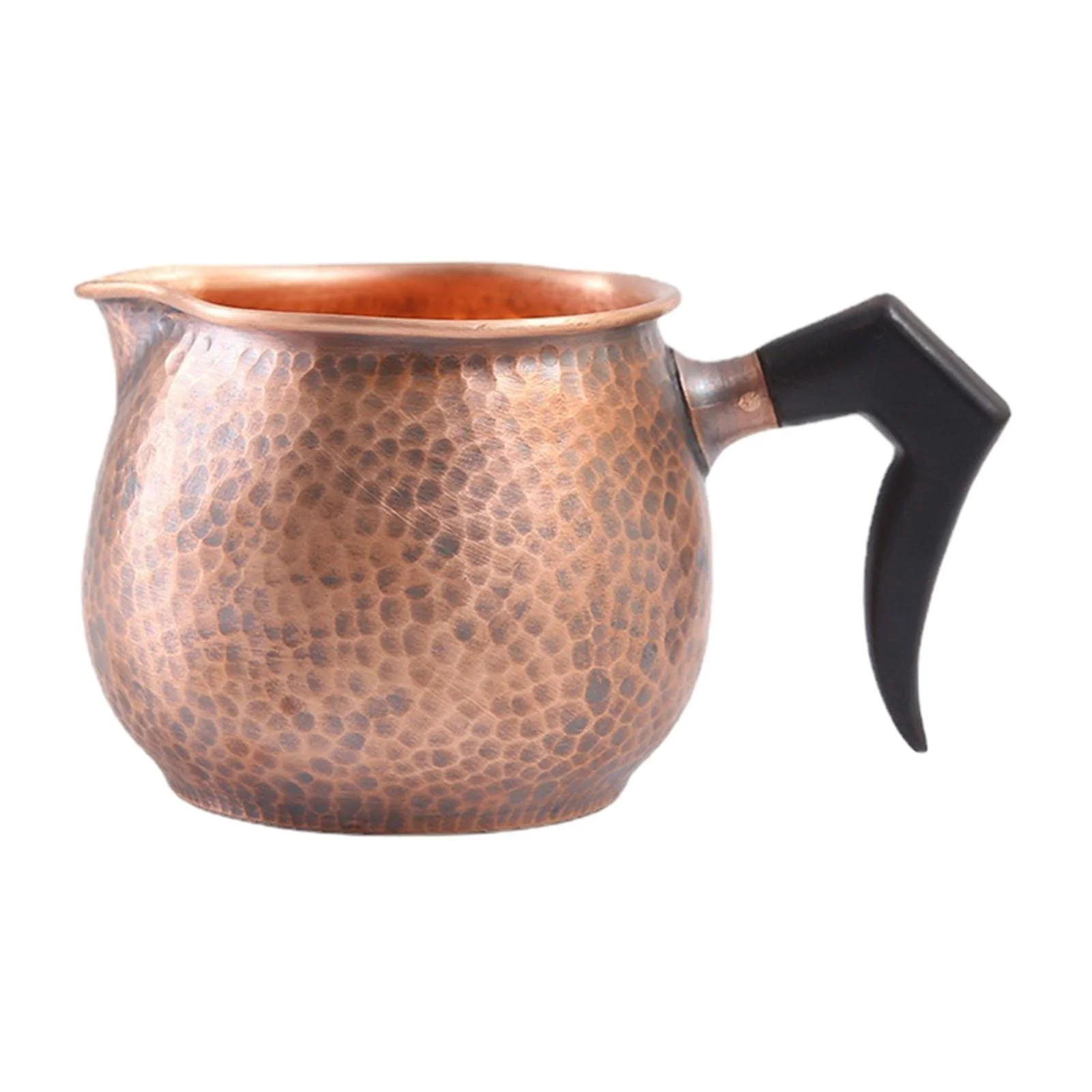 LOVIVER Kungfu Tea Pitcher Sharing Pitcher Latte Pitcher Milk Jug Stovetop Coffee Maker with Wooden Handle Heavy Duty Tea Sharing Cup