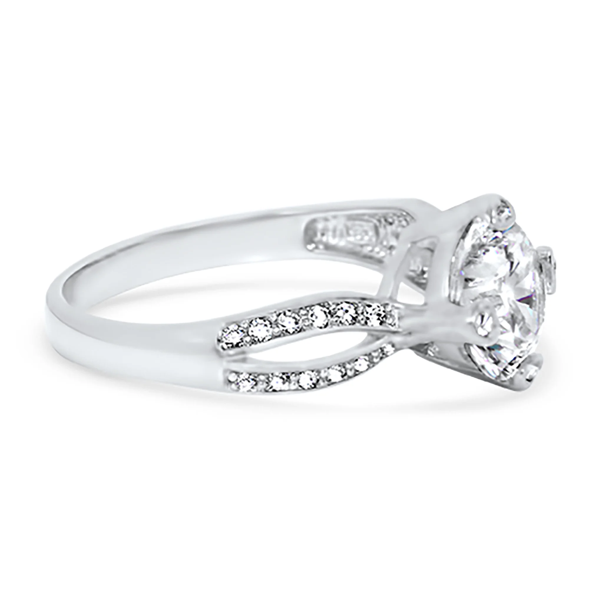 1.25 Carat Round Brilliant Vintage CZ Engagement Ring for Women Size 7