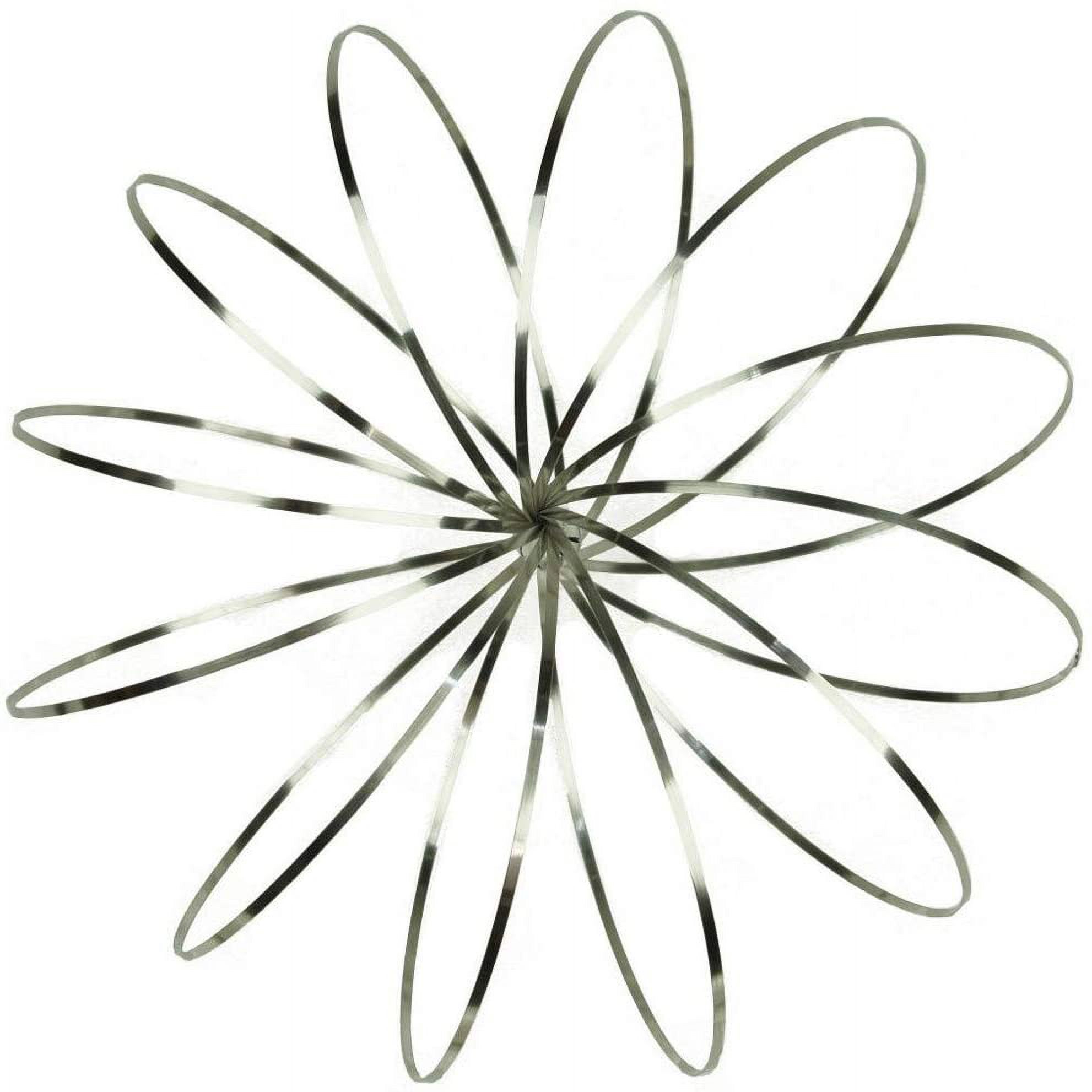 Original GeoFlux 2-Pack of Mesmerizing 3-D Kinetic Sculpture & Interactive Spring Toys, Silver Metallic