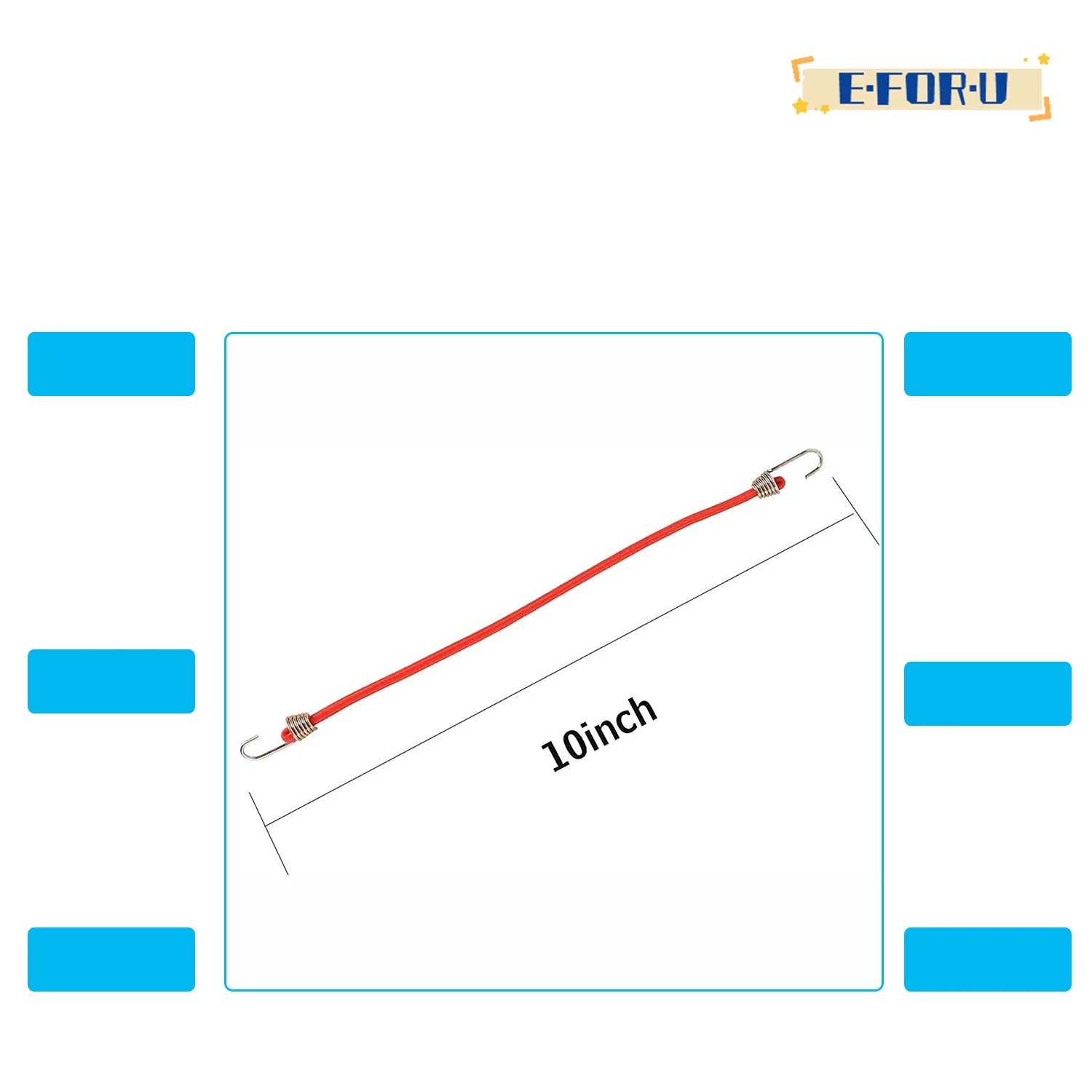 20 Pack Mini Bungee Cords, 10 Inch Rubber Stretchy Bungee Cords with Hooks for Bikes