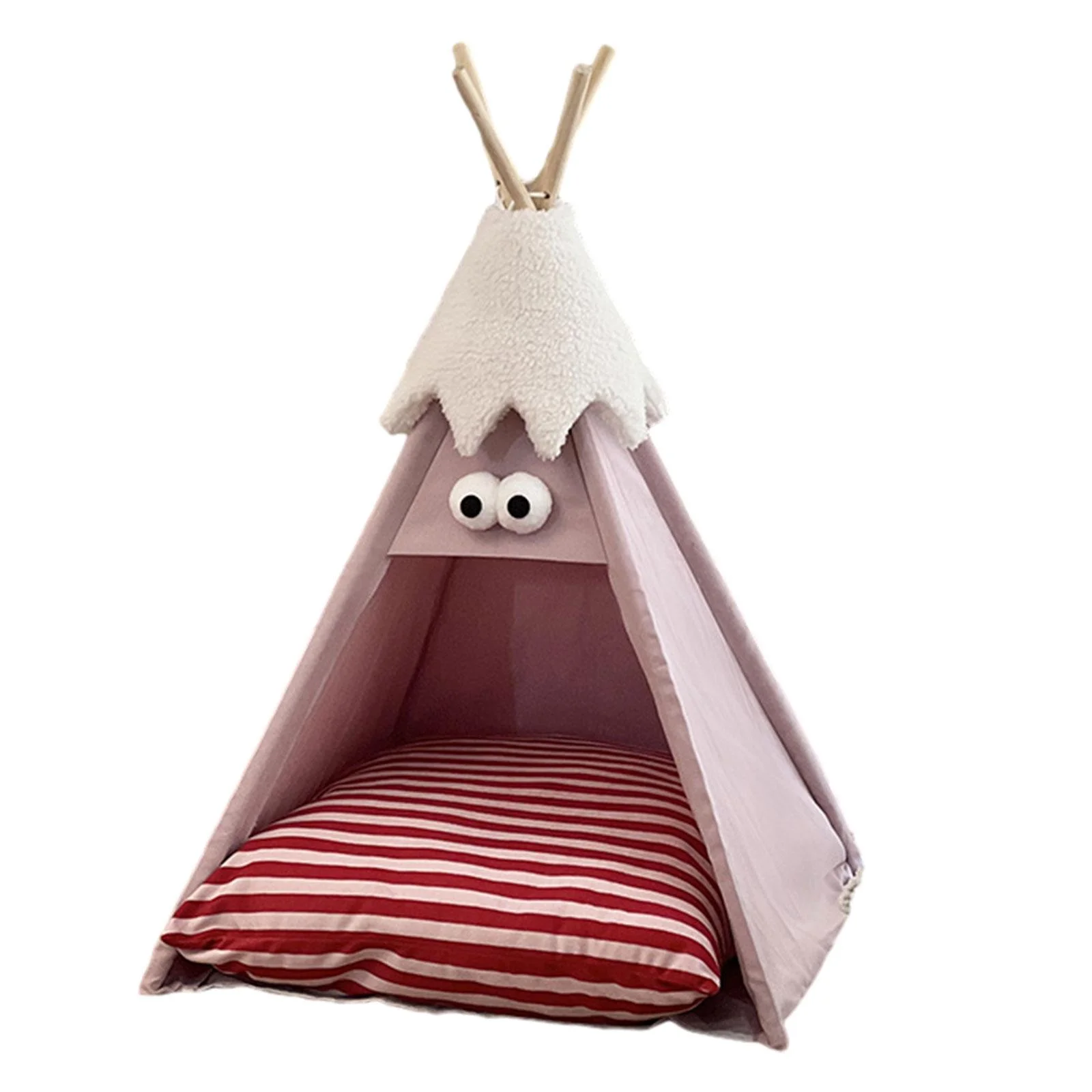 DOLITY Pet Teepee Pet Sleeping Bed Universal Cat Tent for Kitty Small Animal Kitten Pink