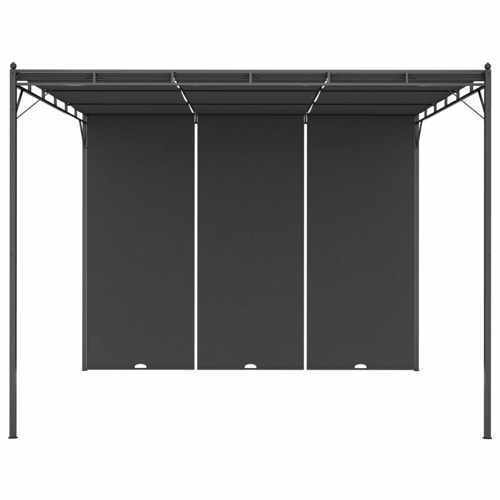 Dcenta Garden Gazebo with Side Curtain Outdoor Canopy Tent Steel Frame Sun Shade Shelter for Patio, Wedding, BBQ, Camping, Festival Events 118.1 x 118.1 x 88.6 Inches (L x W x H)