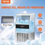 SKYSHALO Commercial Ice Maker Freestanding Cabinet Machine 150lbs/24H 70 Ice Cubes