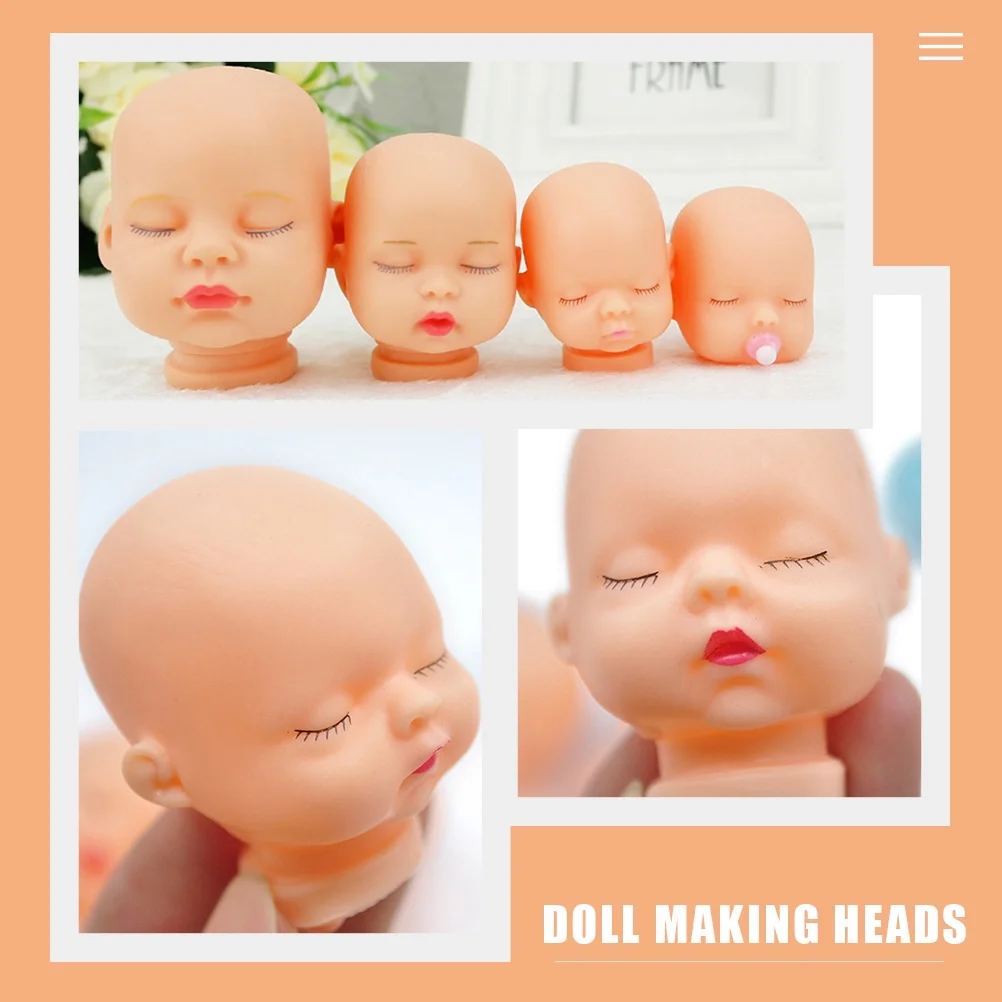 40 Pcs Vinyl Doll Head Key Fob Craft Making Supplies Doll Hair Bjd Dolls Scary Dolls DIY Material Baby Child